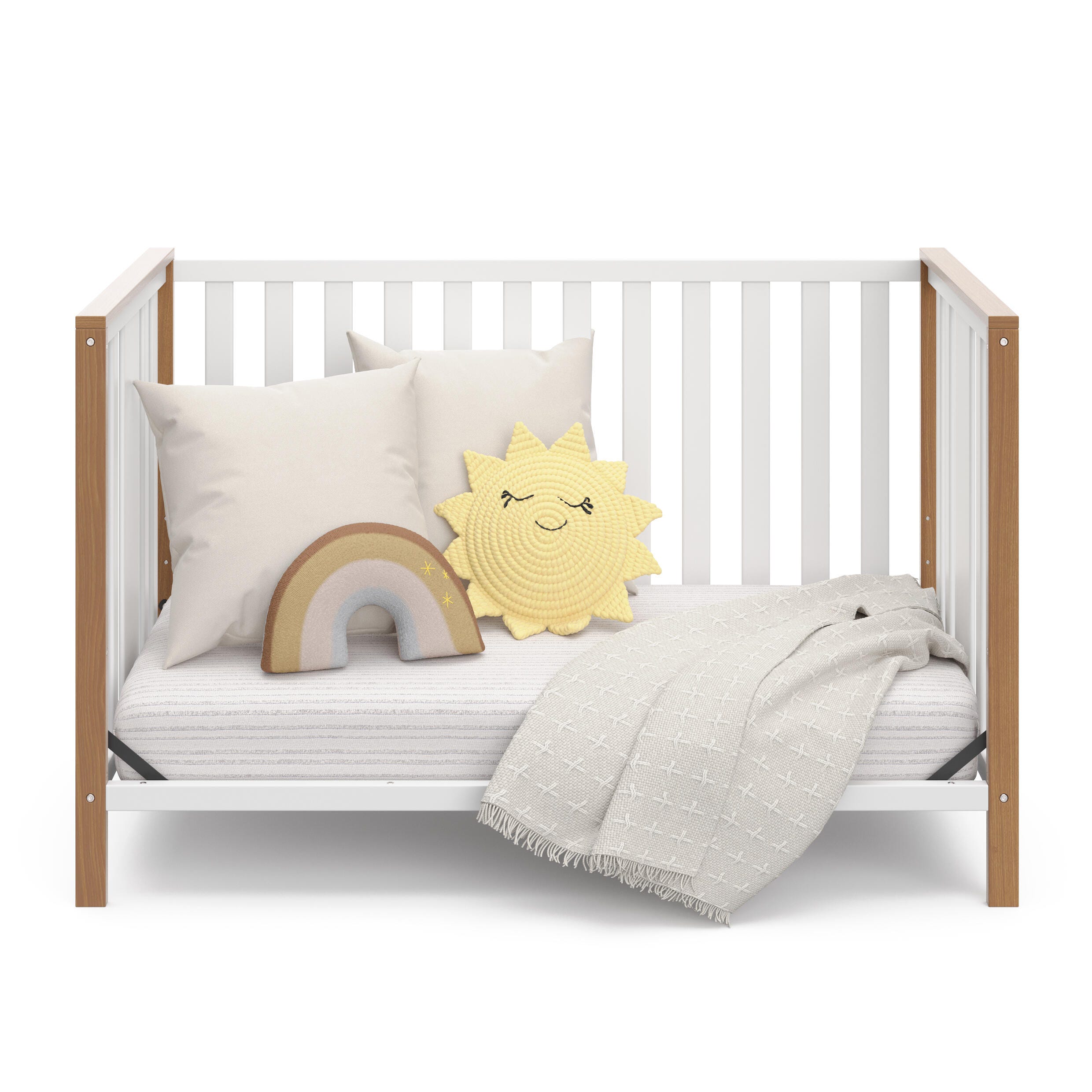 Storkcraft Modern Pacific 4-in-1 Convertible Crib, White/Vintage Driftwood, large