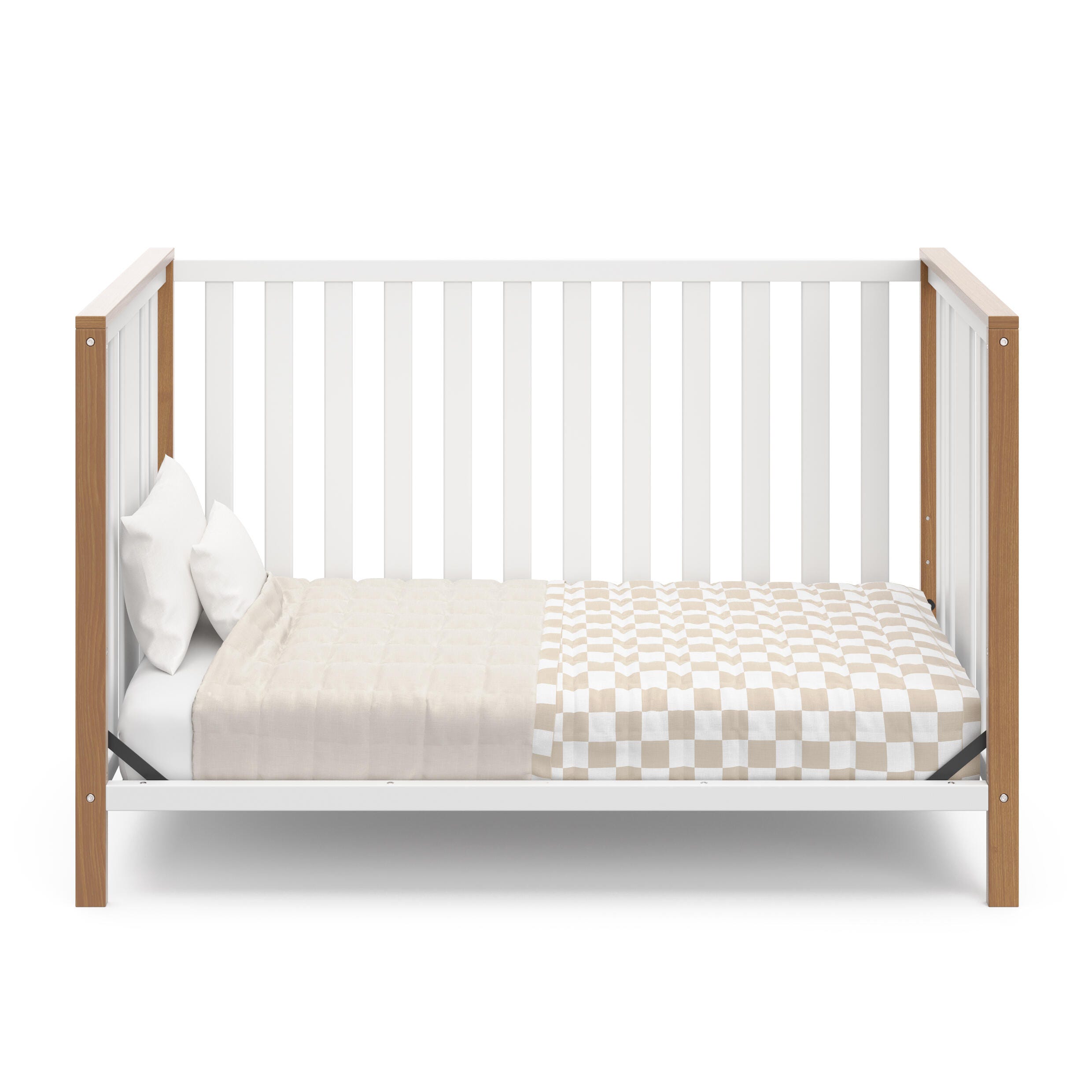 Storkcraft Modern Pacific 4-in-1 Convertible Crib, White/Vintage Driftwood, large