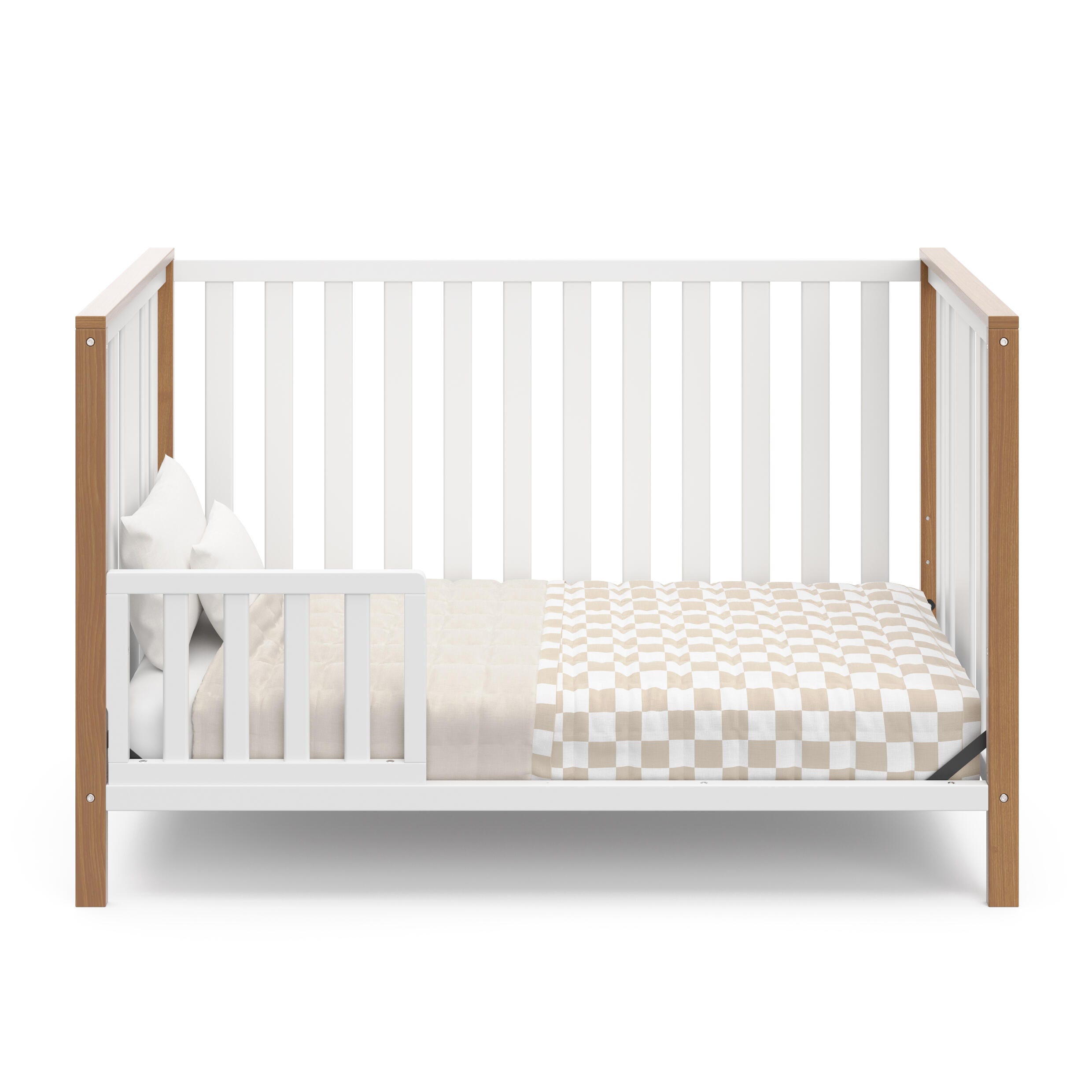 Storkcraft Modern Pacific 4-in-1 Convertible Crib, White/Vintage Driftwood, large