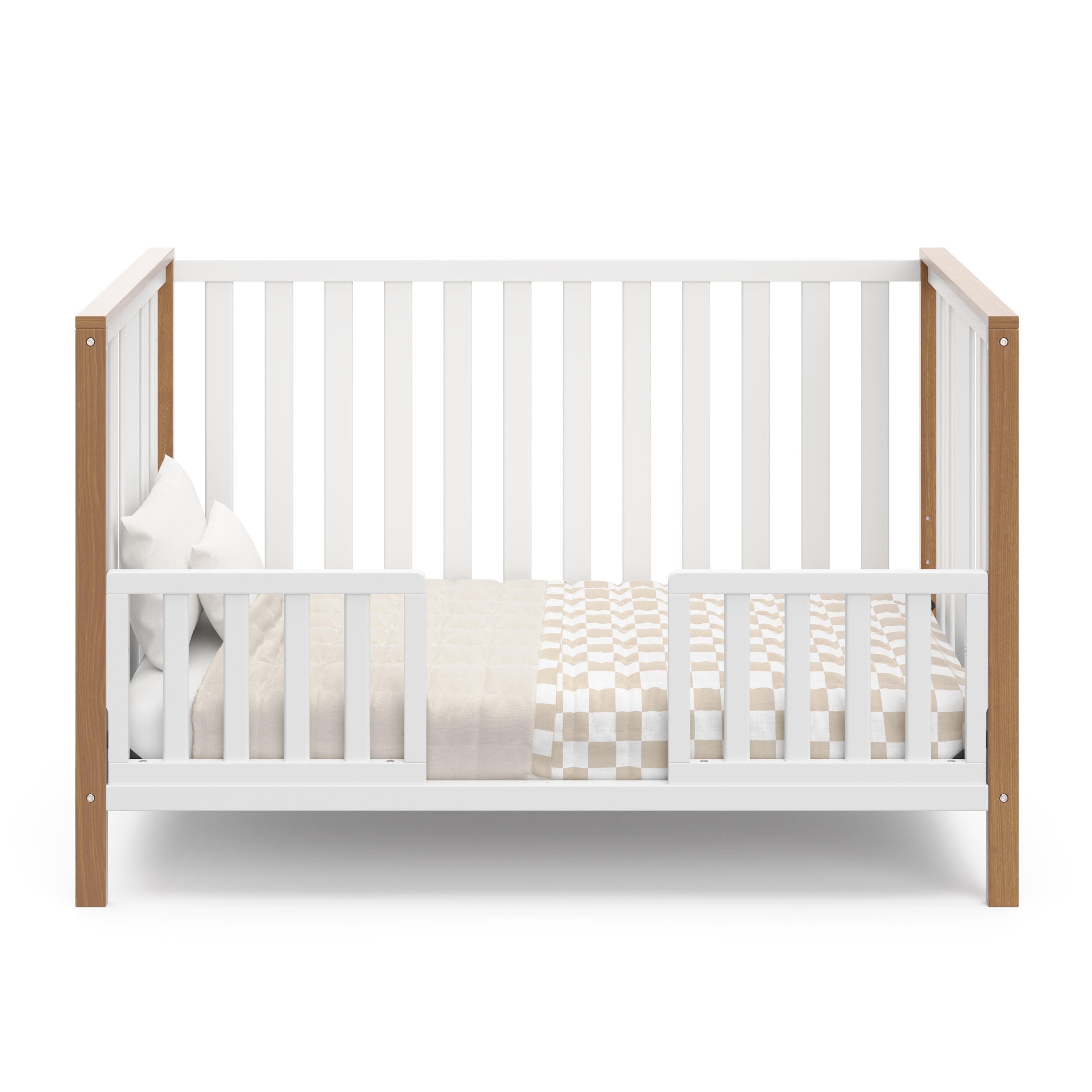 Storkcraft Modern Pacific 4-in-1 Convertible Crib, White/Vintage Driftwood, large