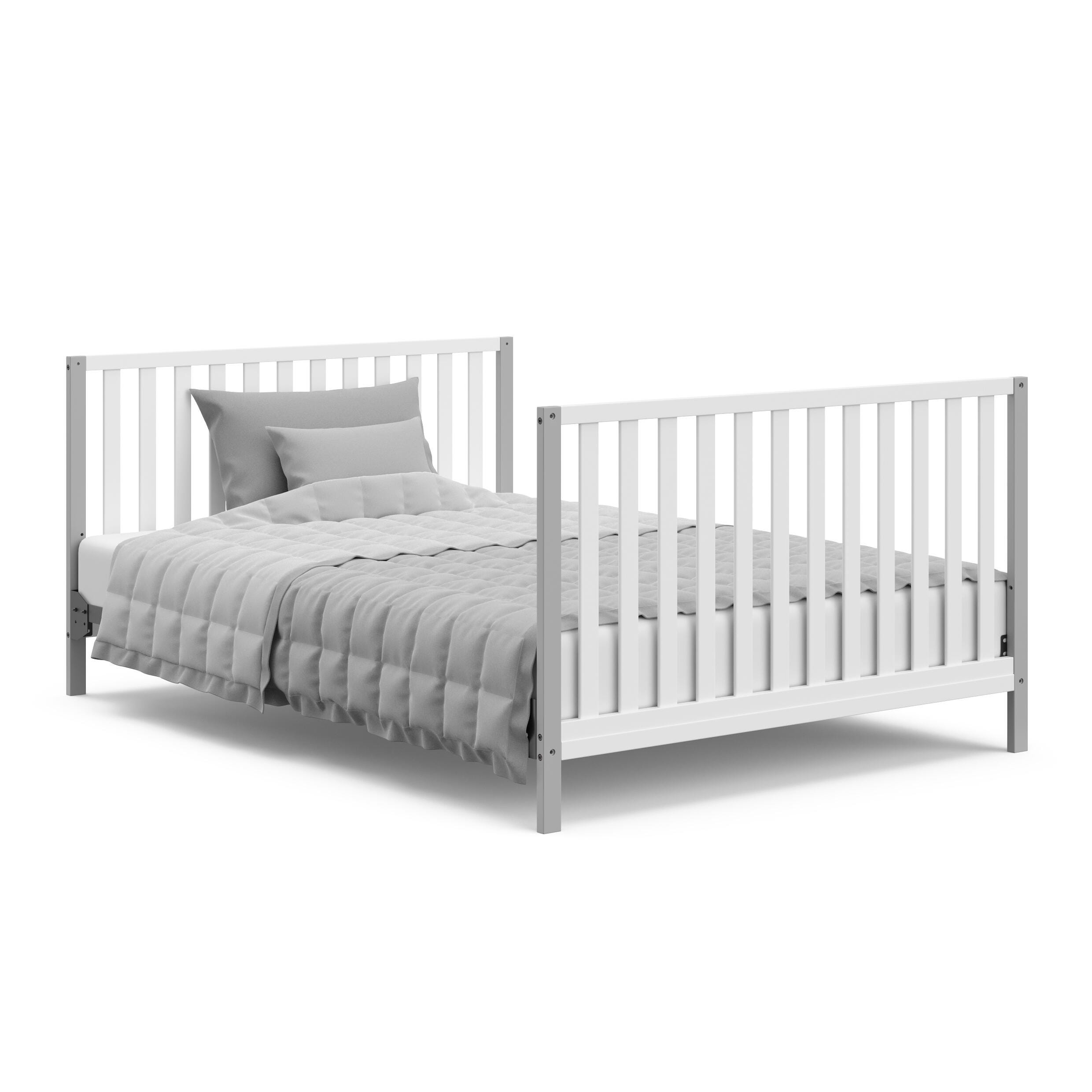 Storkcraft Modern Pacific 4-in-1 Convertible Crib, White/Pebble Gray, large