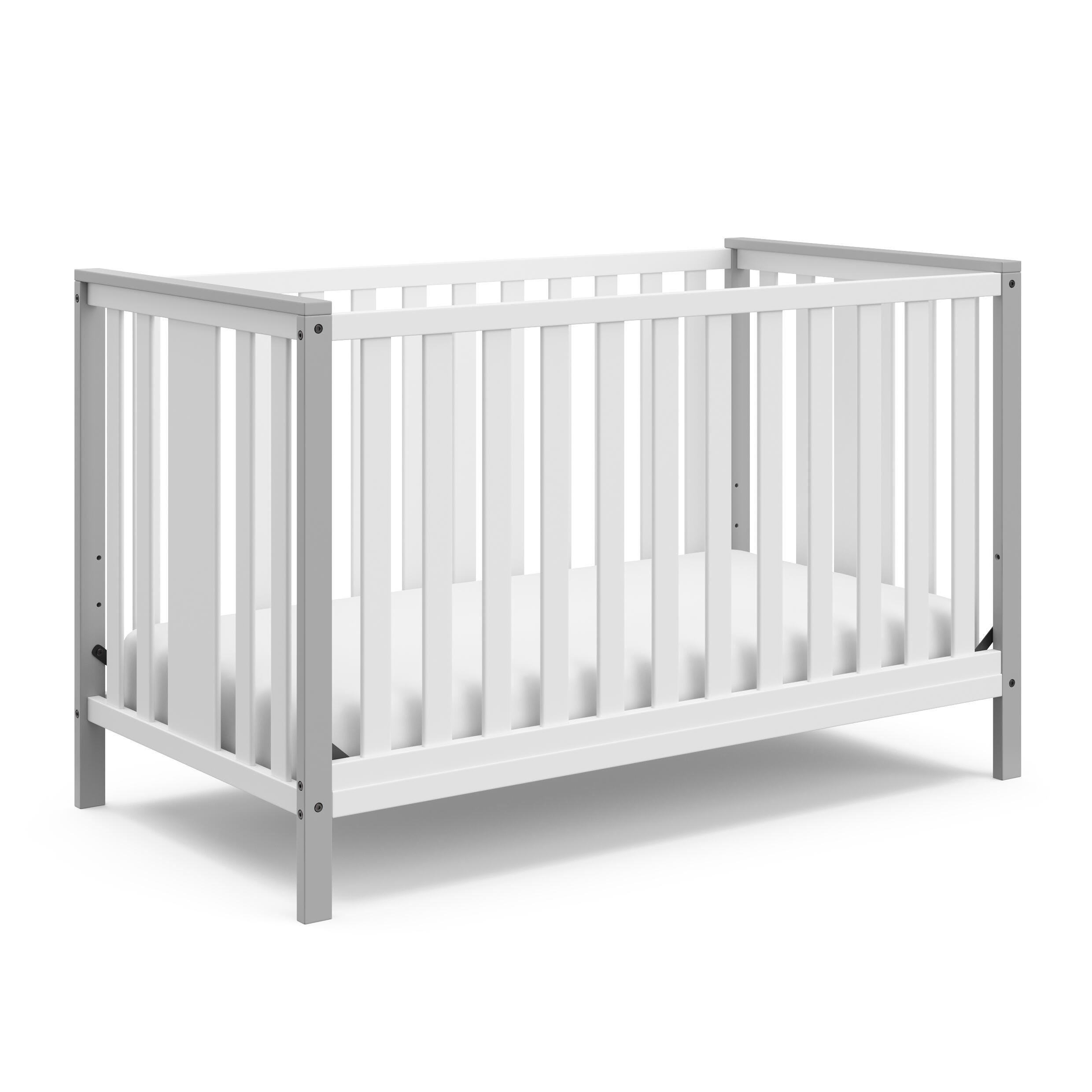 Storkcraft Modern Pacific 4-in-1 Convertible Crib, White/Pebble Gray, large