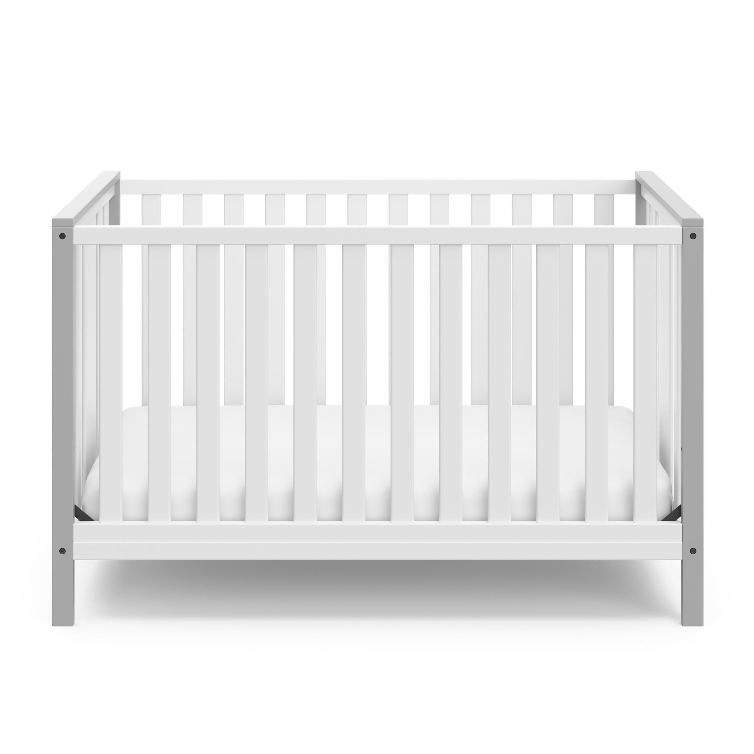 Storkcraft Modern Pacific 4-in-1 Convertible Crib, White/Pebble Gray, large