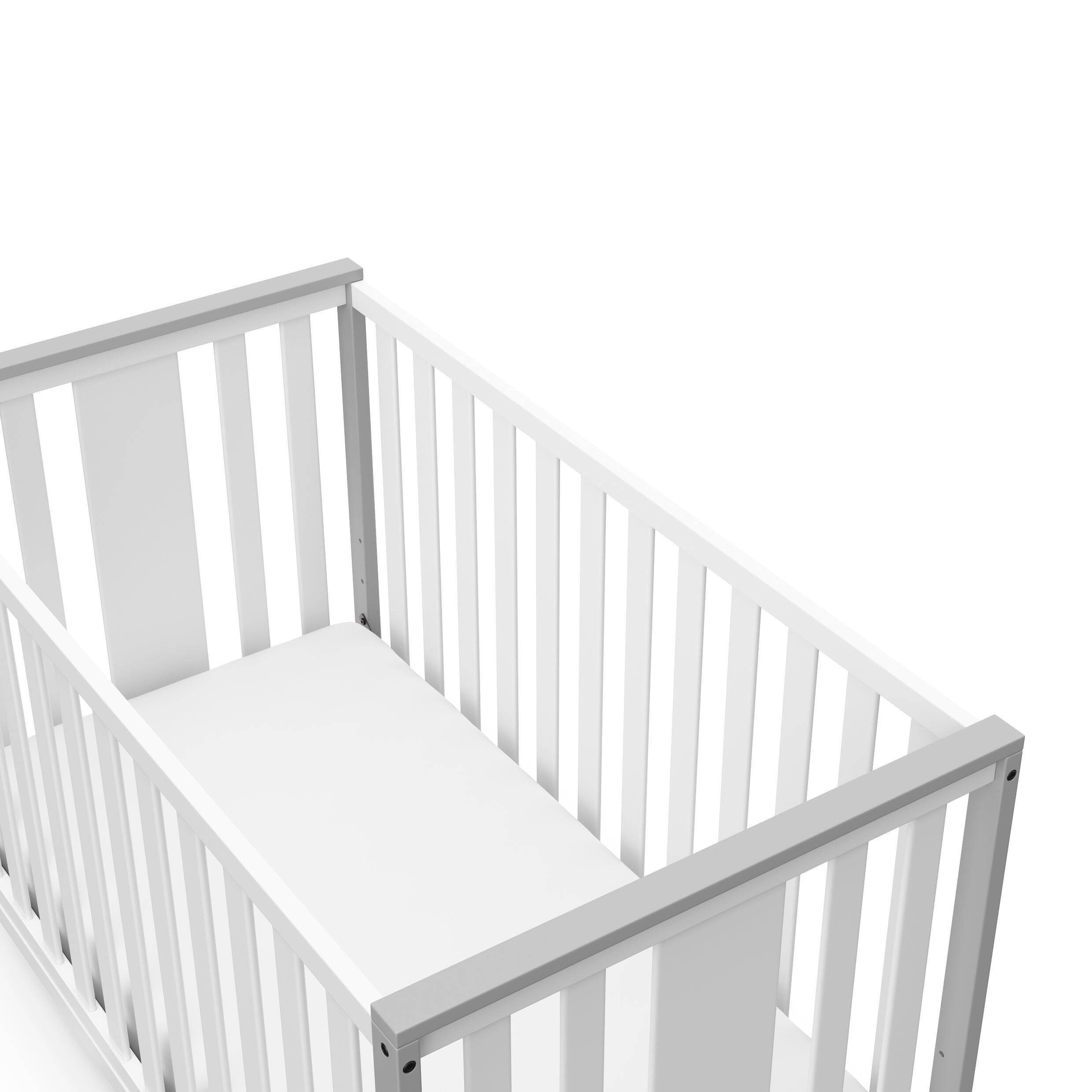 Storkcraft Modern Pacific 4-in-1 Convertible Crib, White/Pebble Gray, large