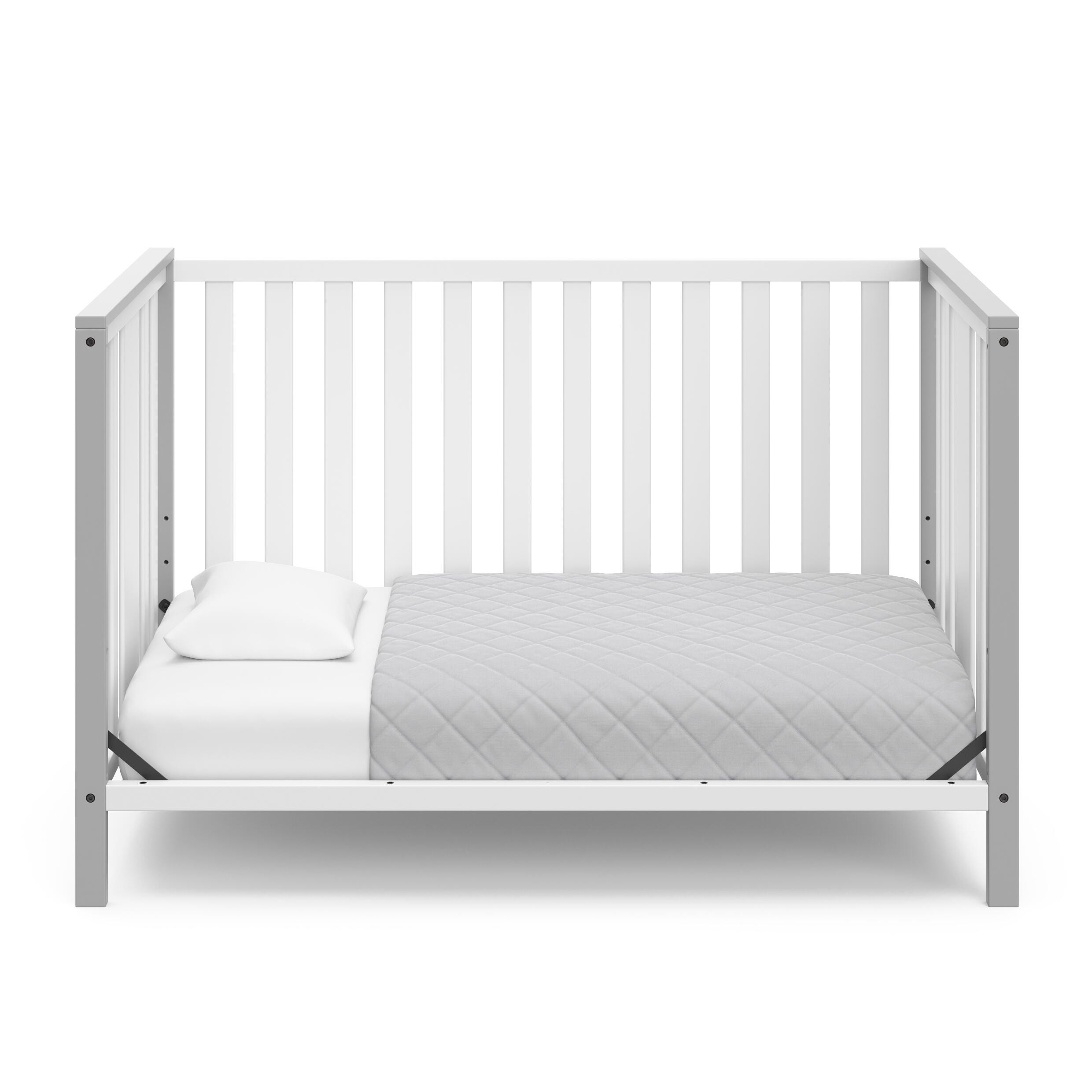 Storkcraft Modern Pacific 4-in-1 Convertible Crib, White/Pebble Gray, large