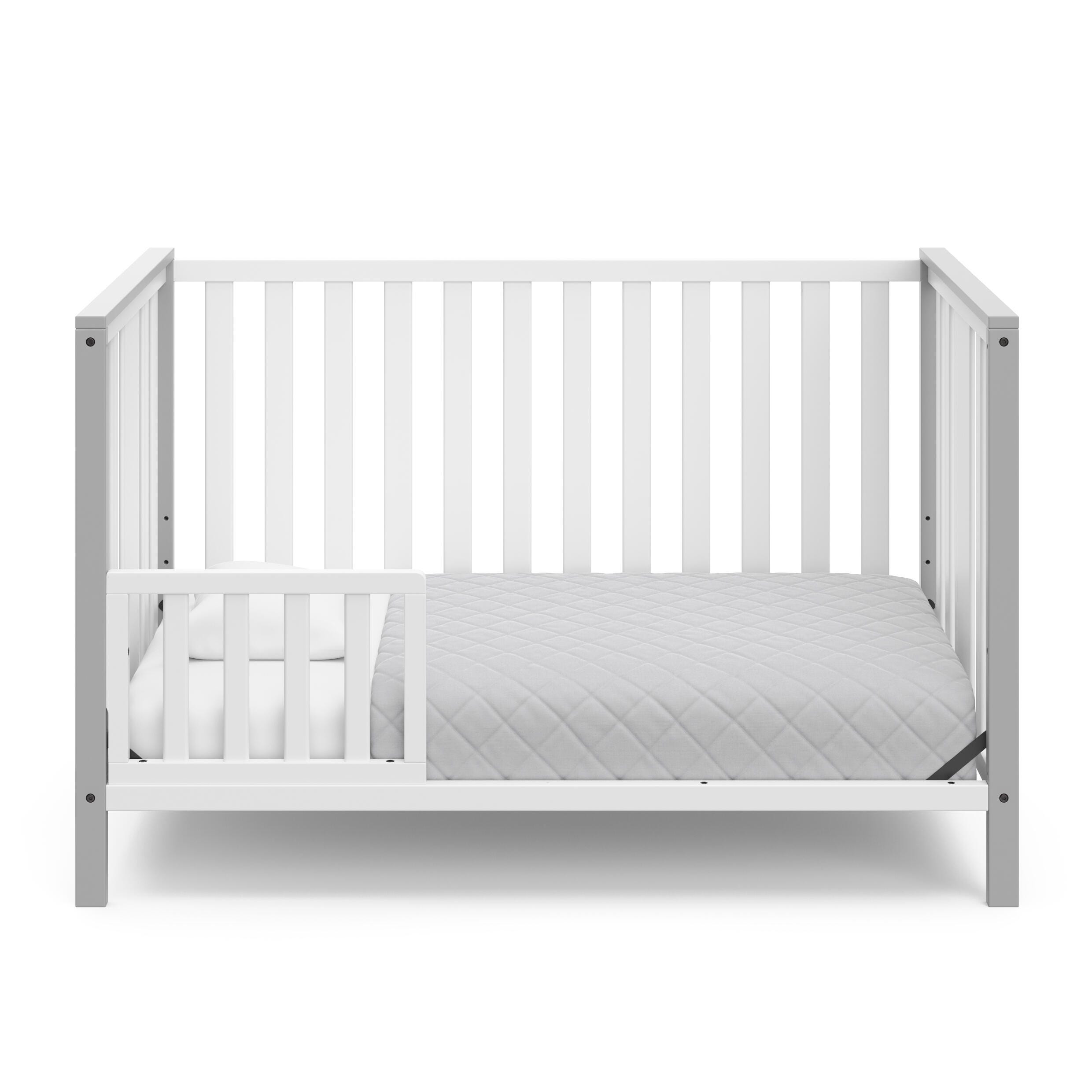 Storkcraft Modern Pacific 4-in-1 Convertible Crib, White/Pebble Gray, large