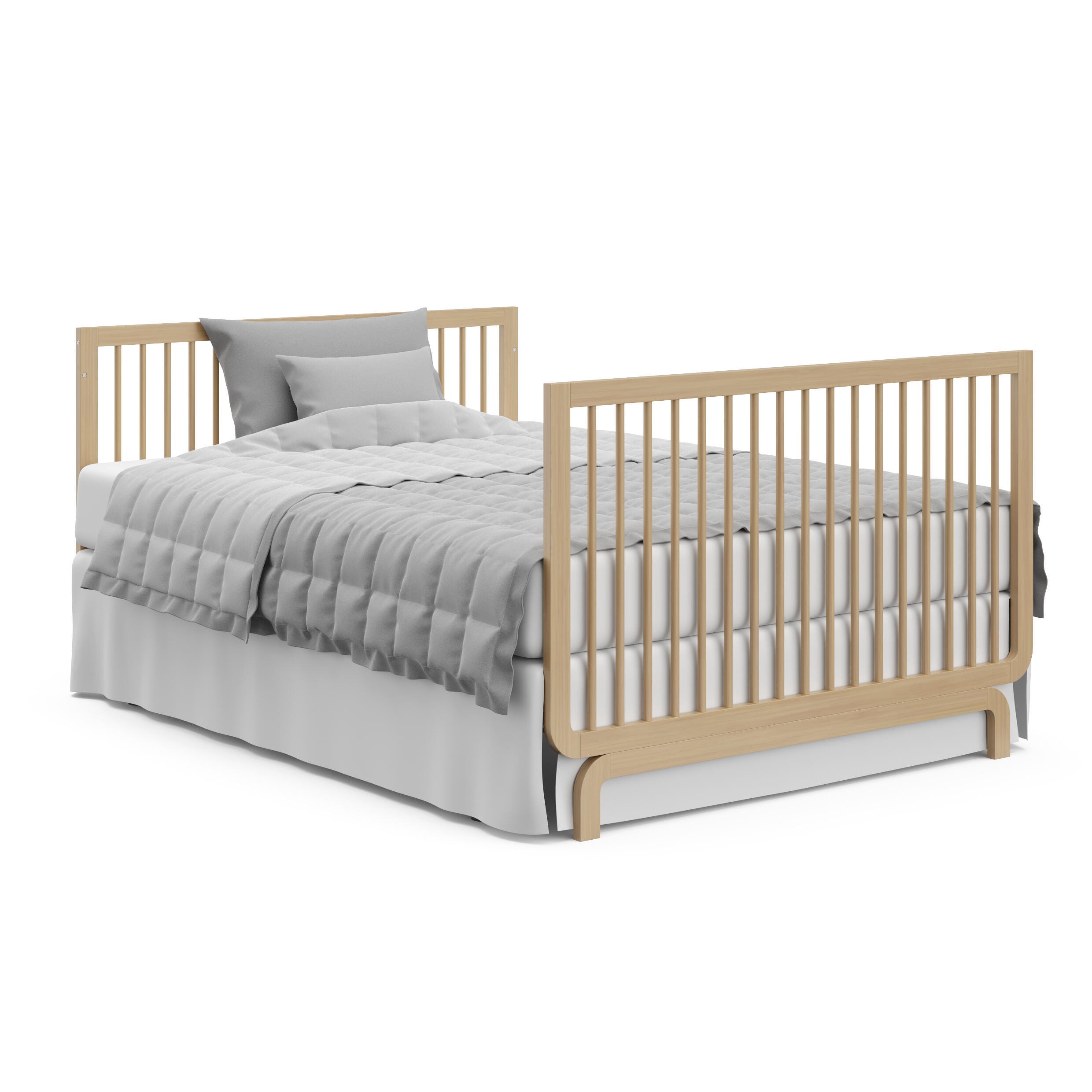 Storkcraft Santorini 5-in-1 Convertible Crib with Guardrail, Driftwood, large