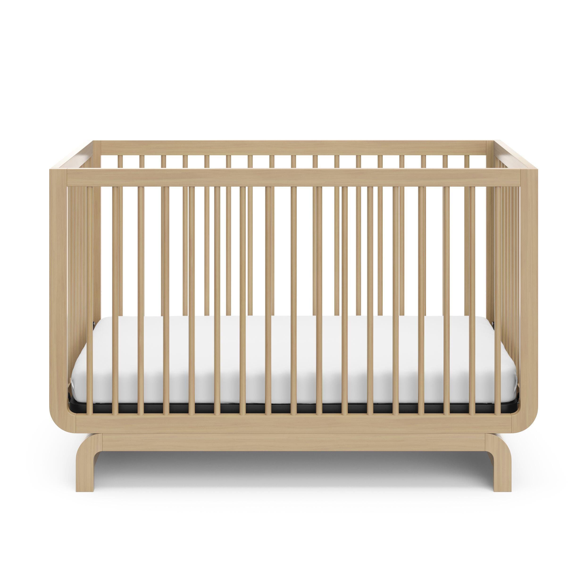 Storkcraft Santorini 5-in-1 Convertible Crib with Guardrail, Driftwood, large