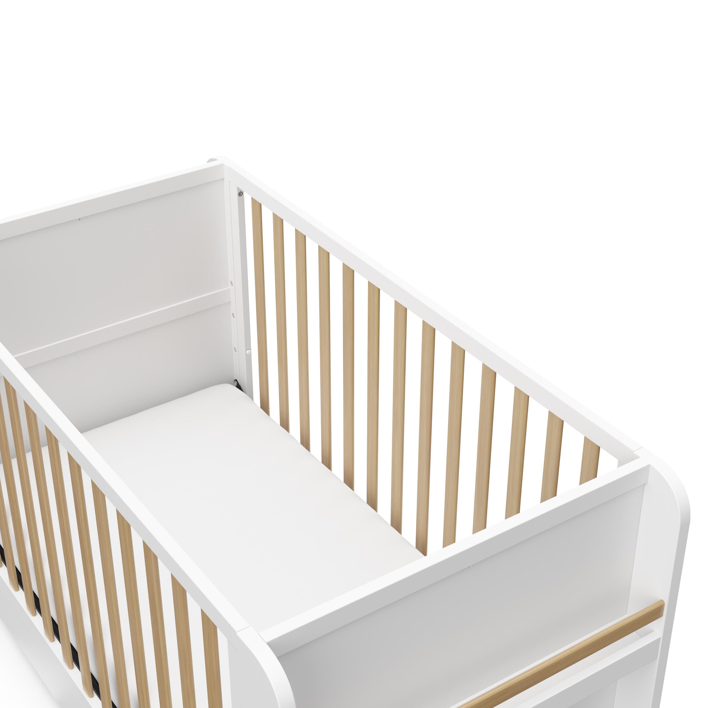 Graco Read-with-Me 4-in-1 Convertible Crib with Drawer, White/Driftwood, large