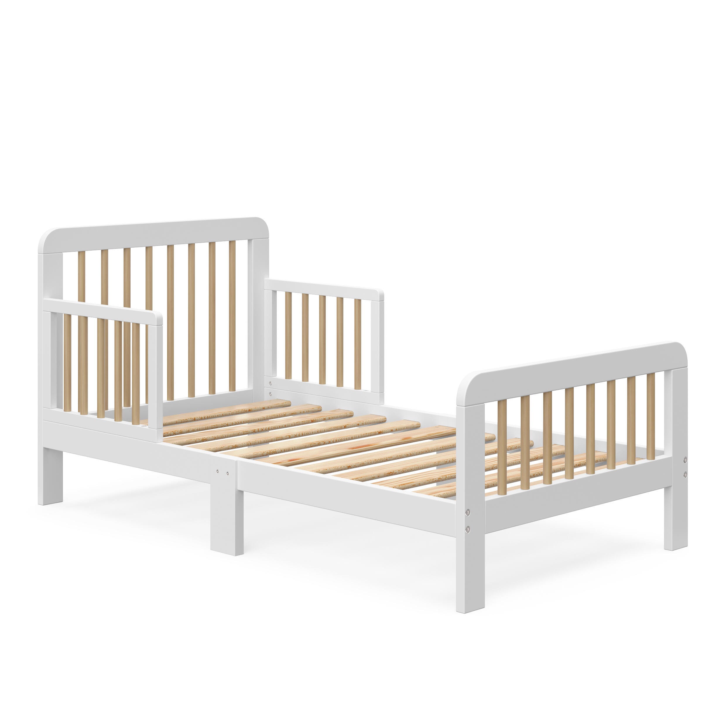 Storkcraft Pasadena Toddler Bed, White/Driftwood, large