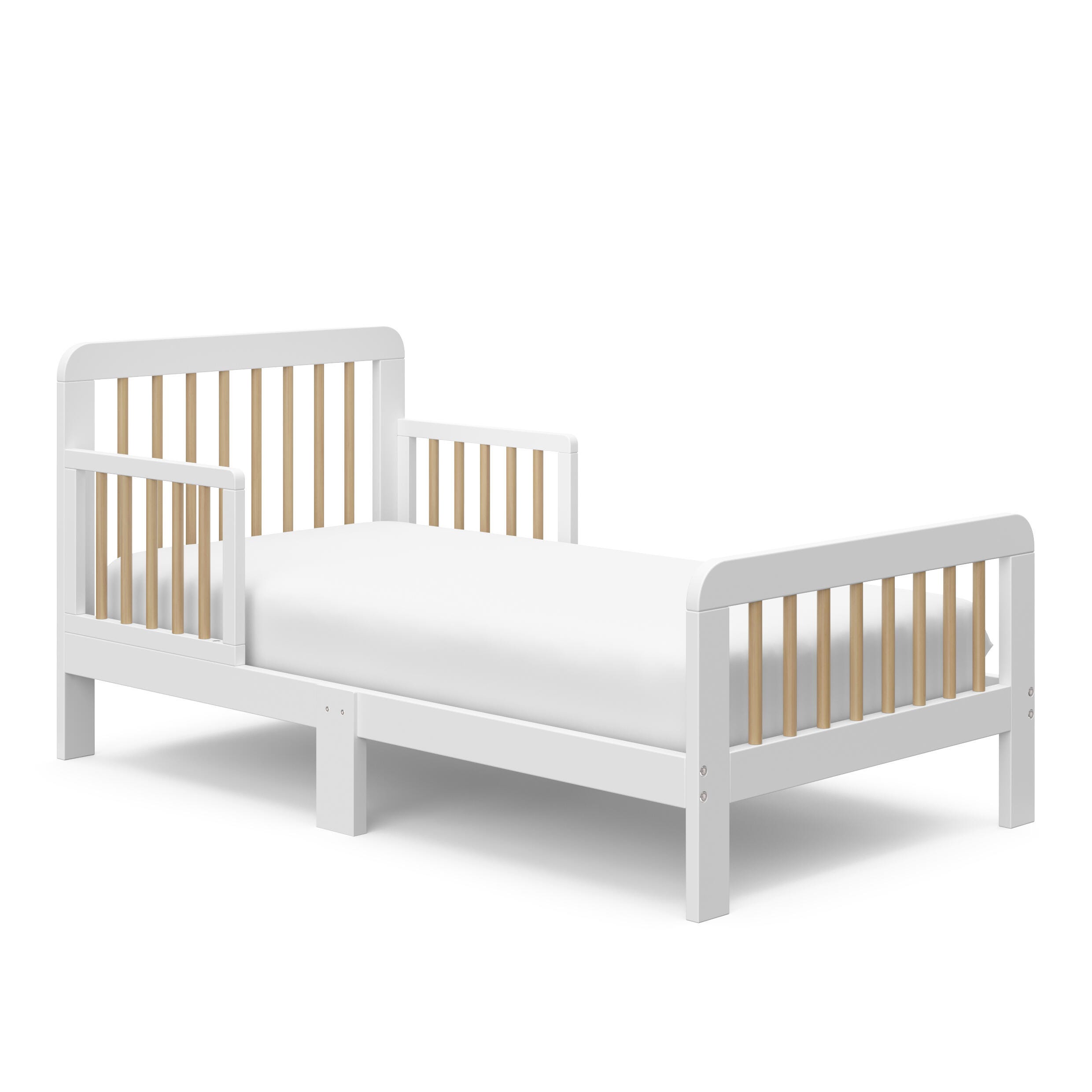 Storkcraft Pasadena Toddler Bed, White/Driftwood, large