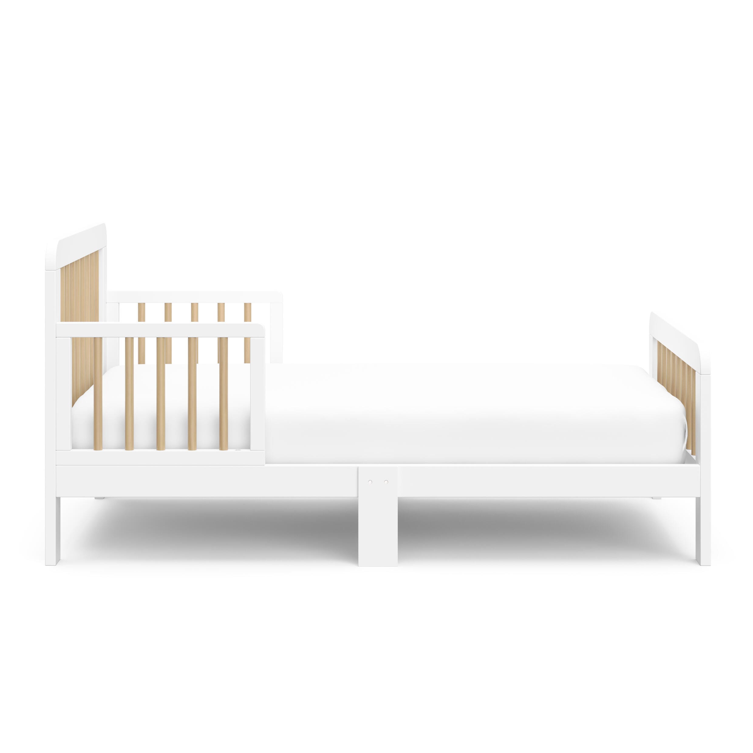 Storkcraft Pasadena Toddler Bed, White/Driftwood, large