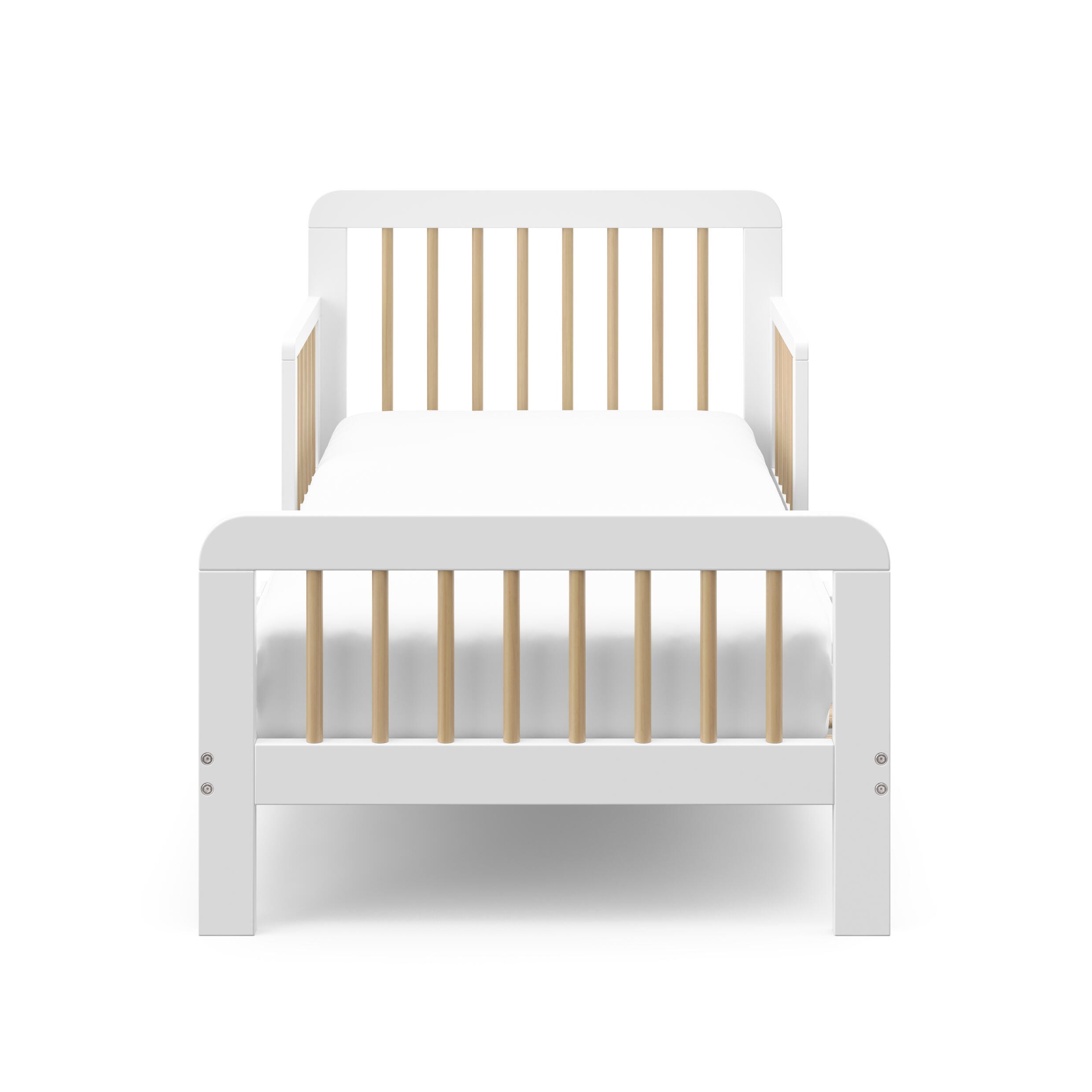 Storkcraft Pasadena Toddler Bed, White/Driftwood, large