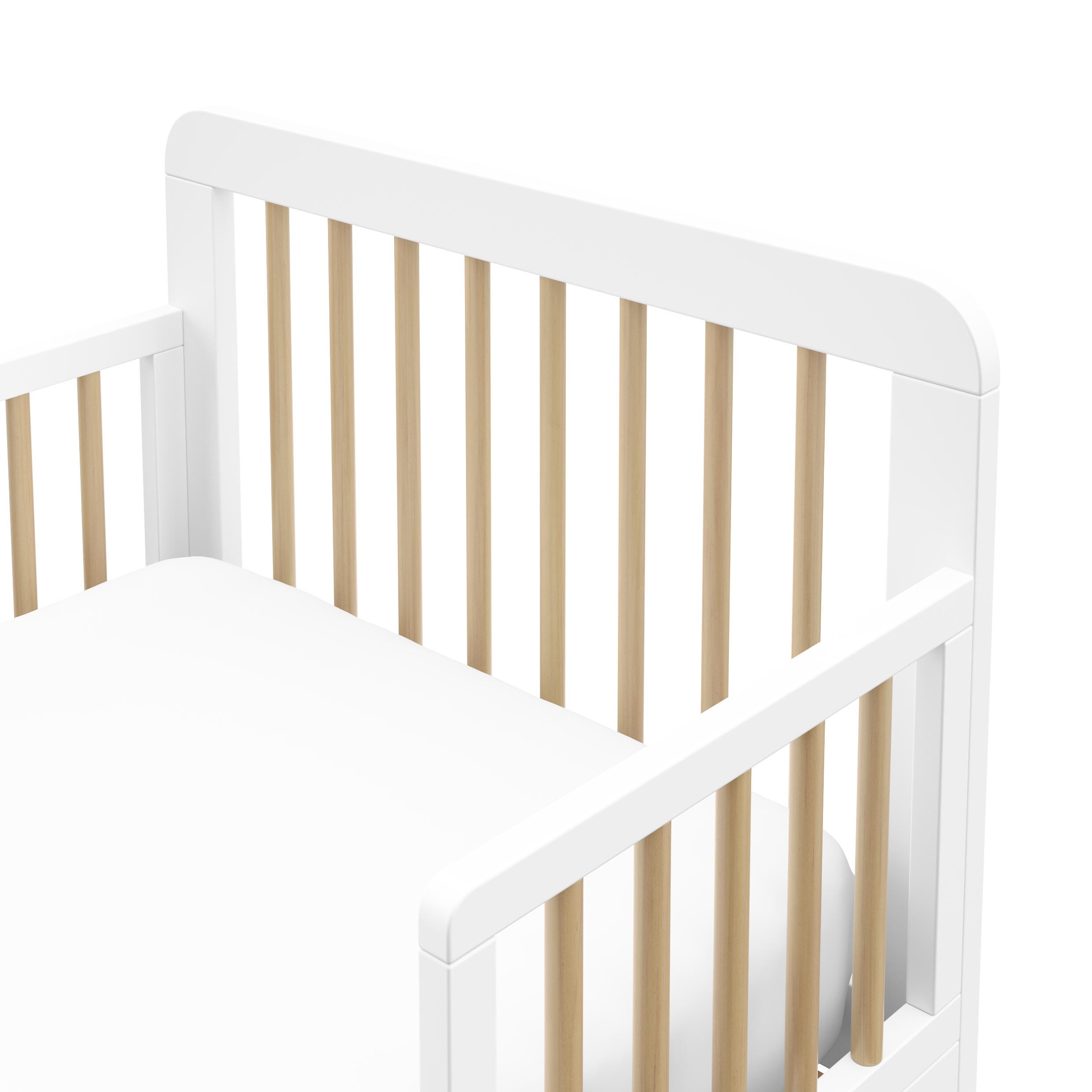 Storkcraft Pasadena Toddler Bed, White/Driftwood, large
