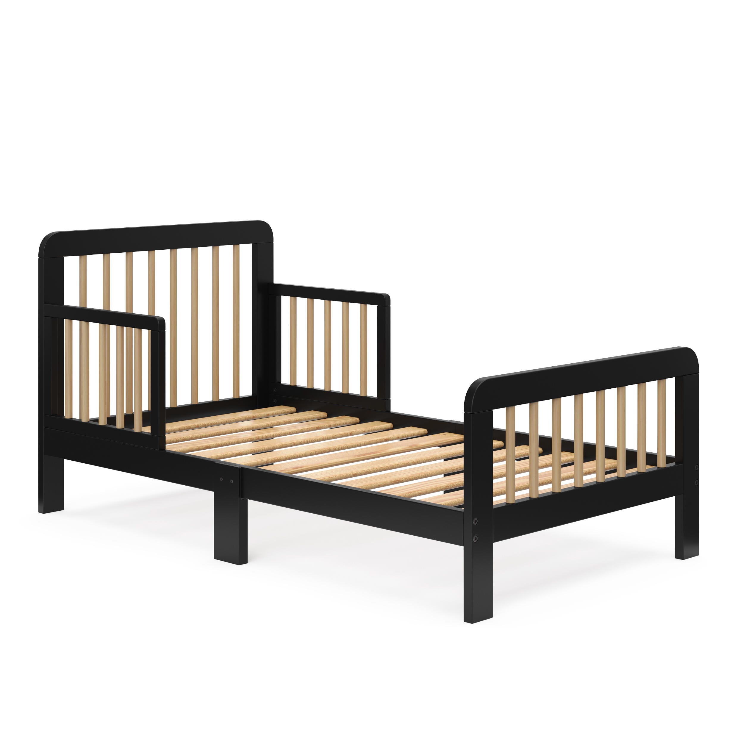Storkcraft Pasadena Toddler Bed, Black/Driftwood, large