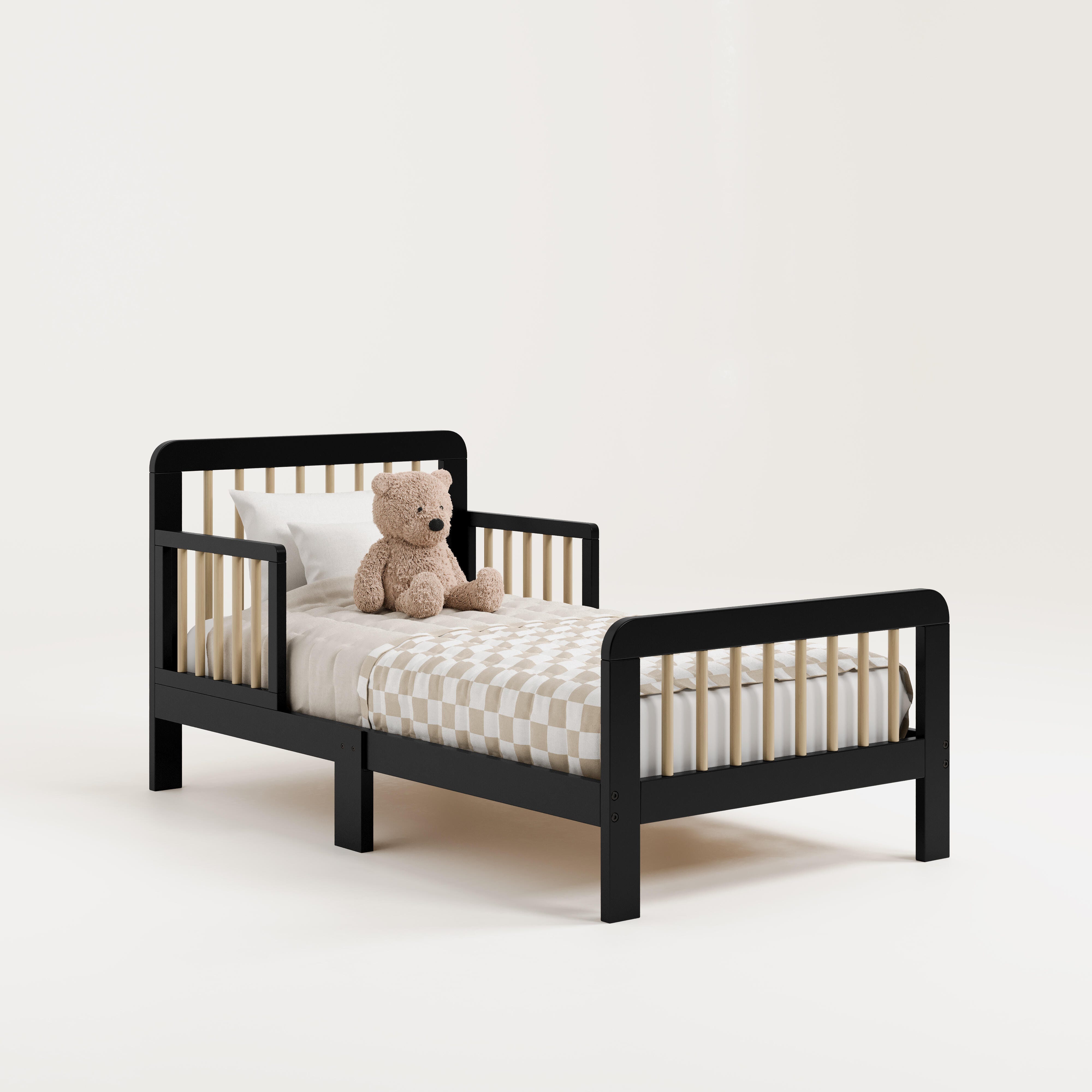 Storkcraft Pasadena Toddler Bed, Black/Driftwood, large