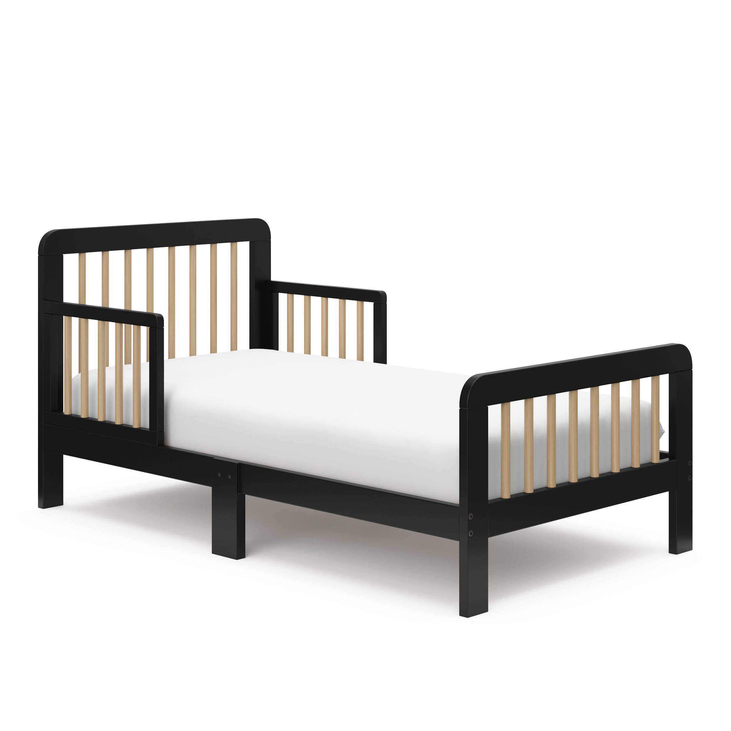 Storkcraft Pasadena Toddler Bed, Black/Driftwood, large