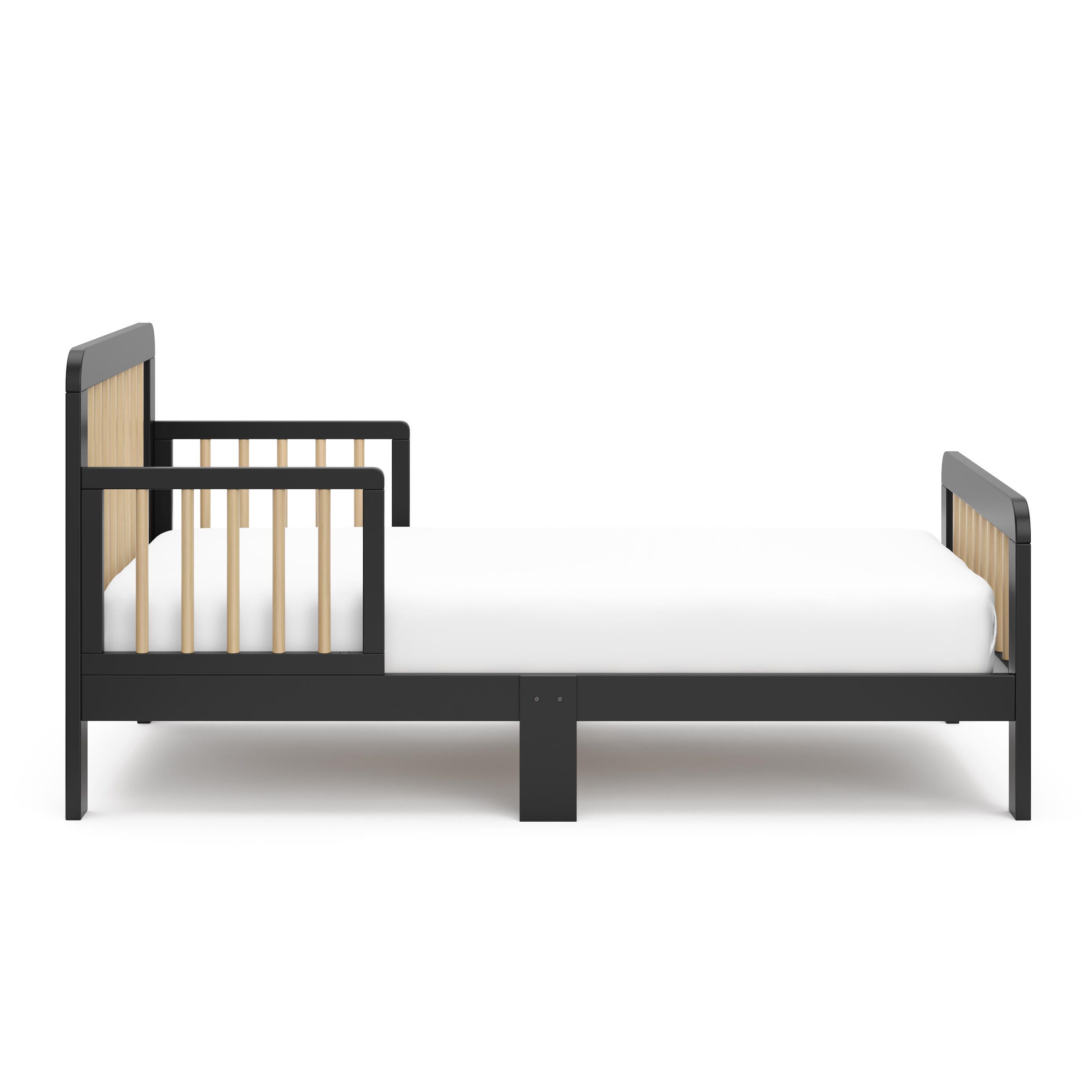Storkcraft Pasadena Toddler Bed, Black/Driftwood, large