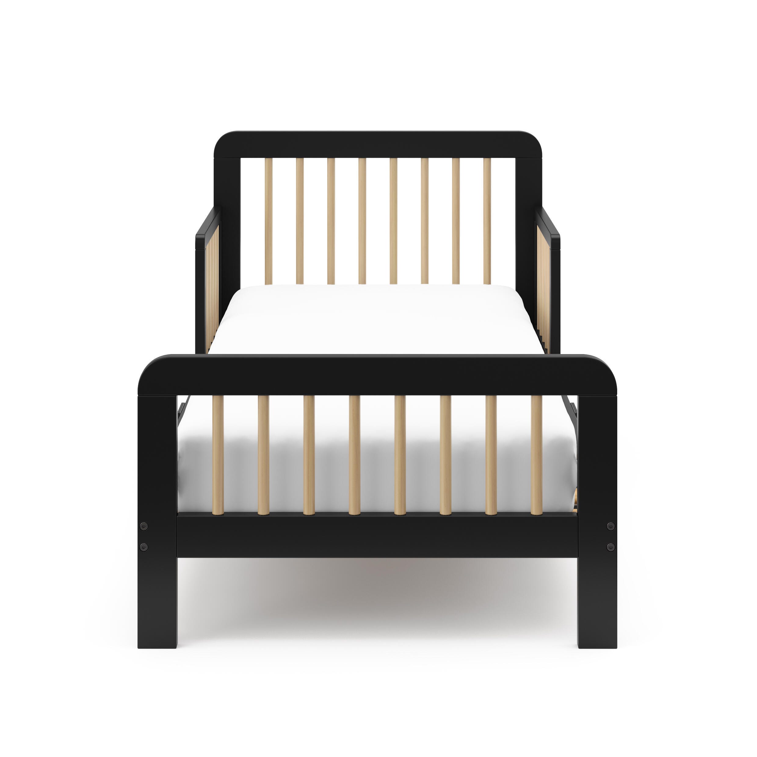 Storkcraft Pasadena Toddler Bed, Black/Driftwood, large