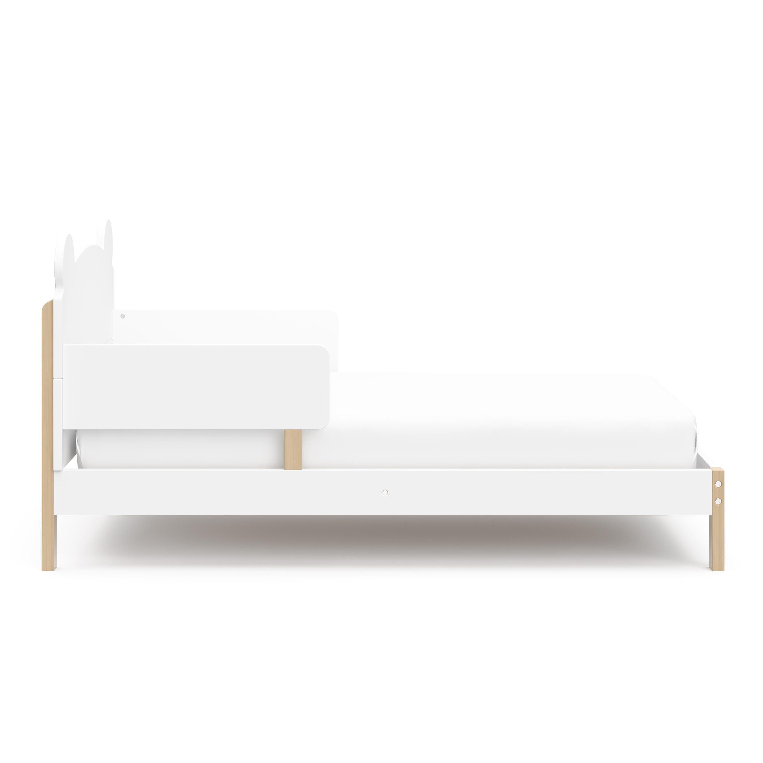 Storkcraft Teddy Bear Toddler Bed, White/Driftwood, large