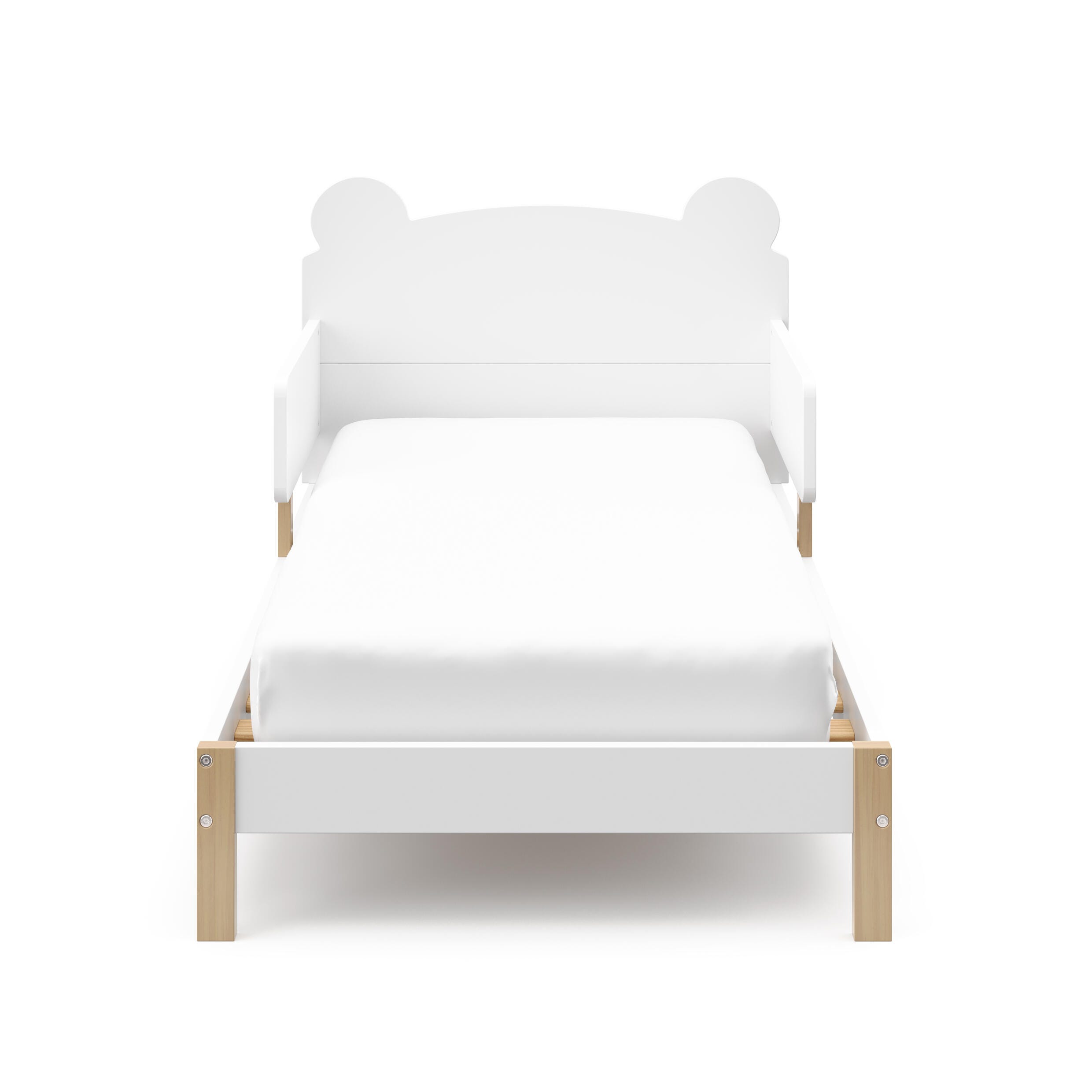Storkcraft Teddy Bear Toddler Bed, White/Driftwood, large