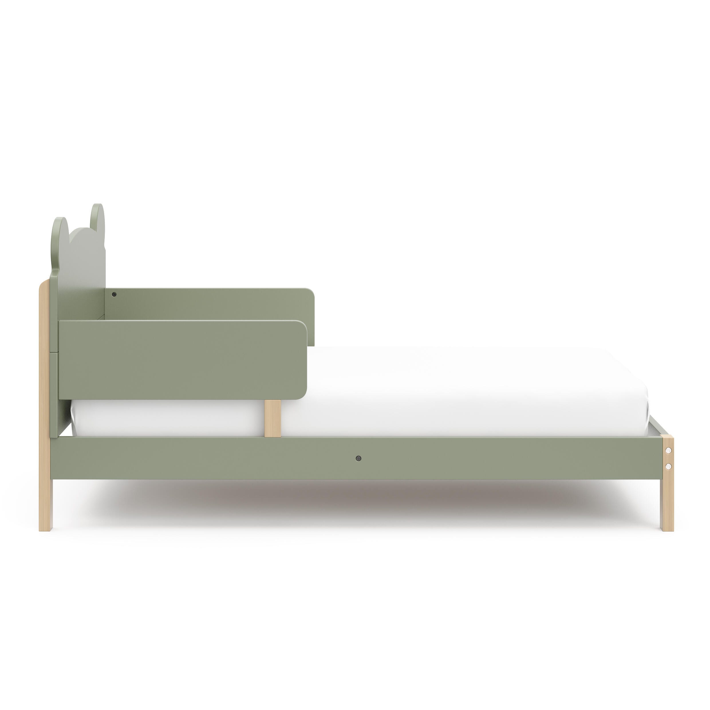 Storkcraft Teddy Bear Toddler Bed, Olive/Driftwood, large