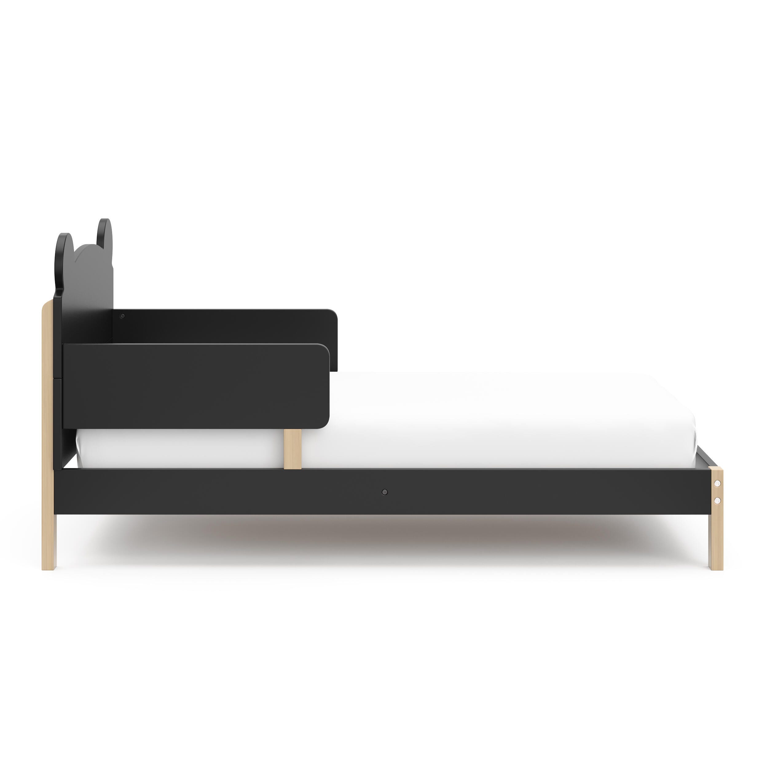 Storkcraft Teddy Bear Toddler Bed, Black/Driftwood, large