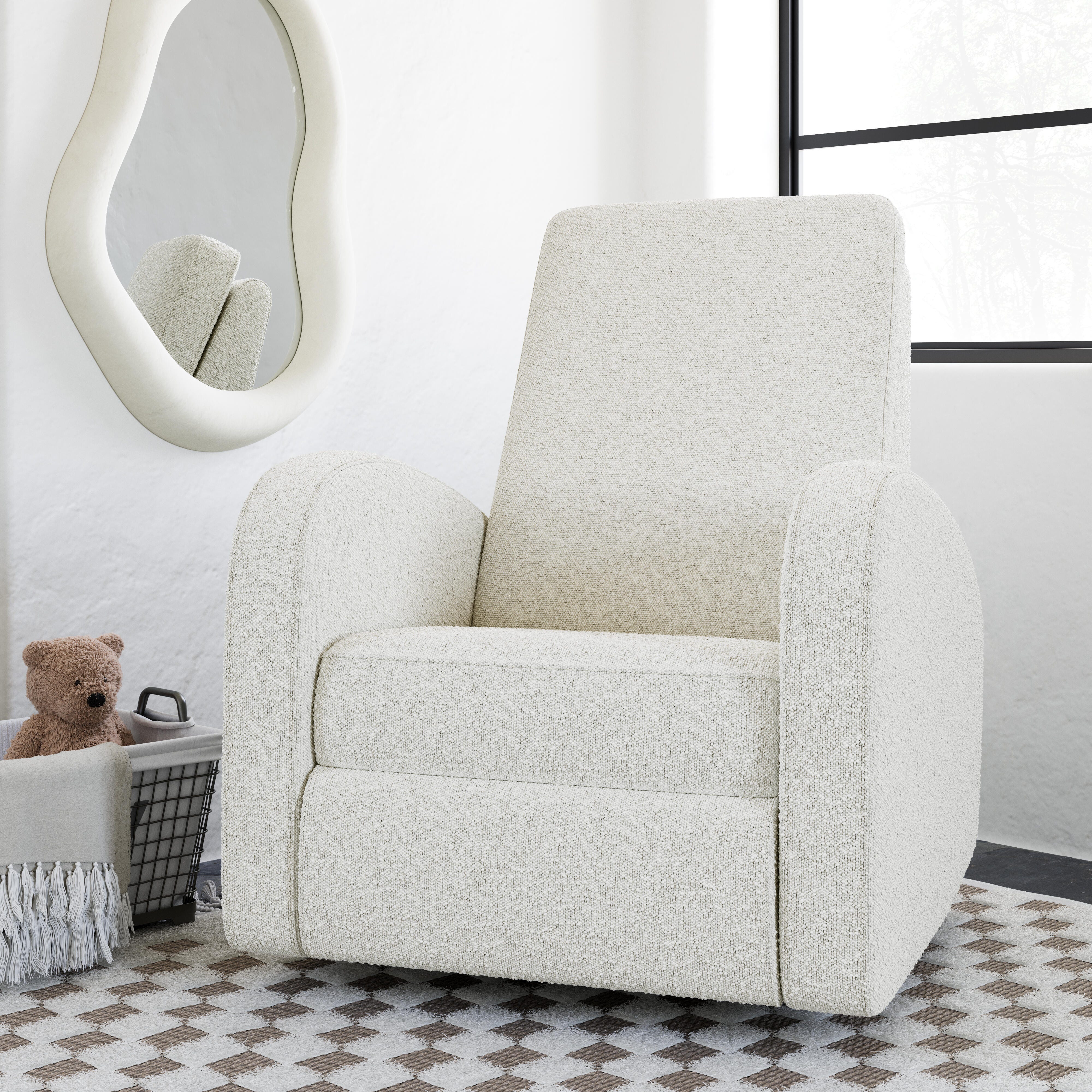 Storkcraft Santa Monica Power Recliner, Ivory, large
