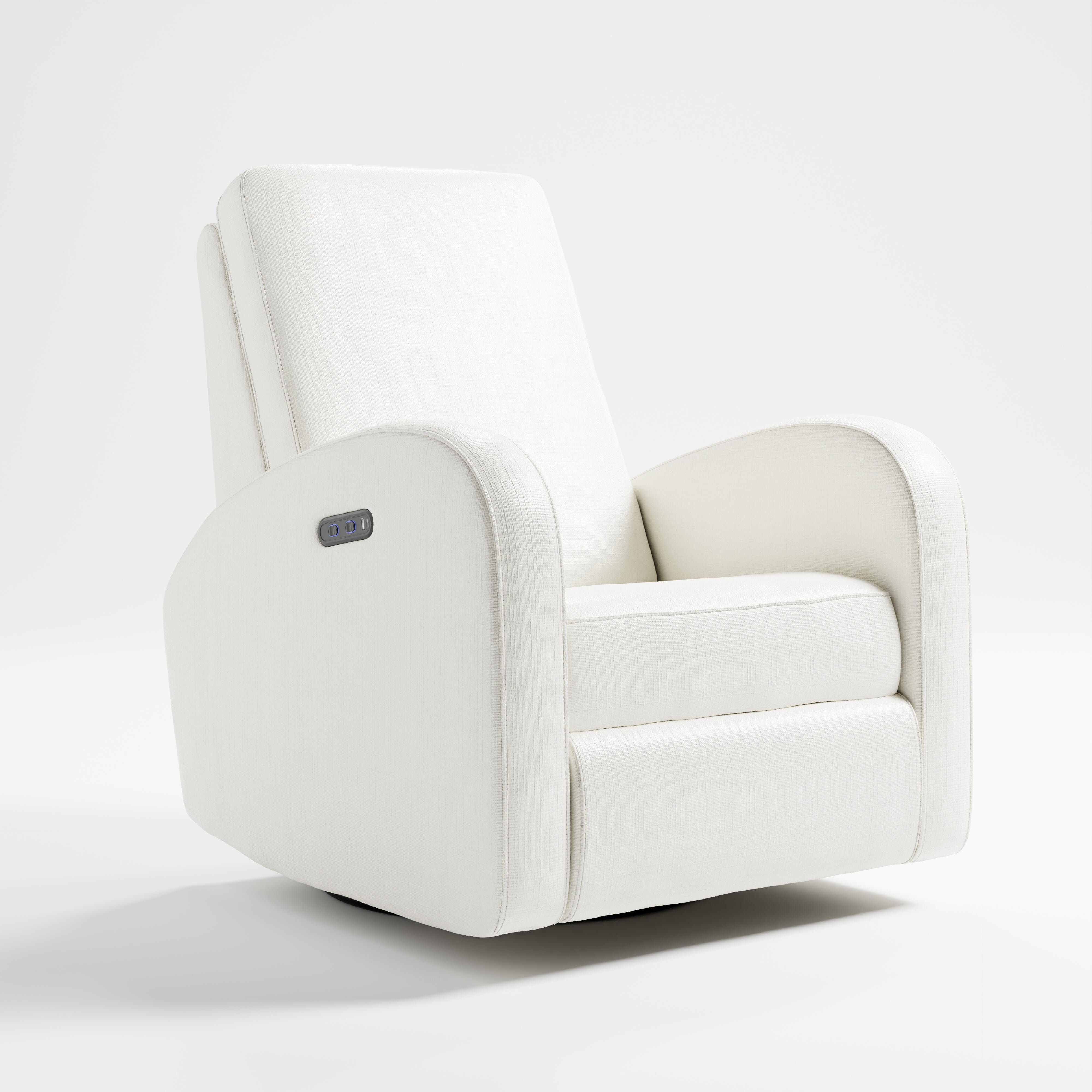 Storkcraft Santa Monica Power Recliner, Ivory Basketweave, large
