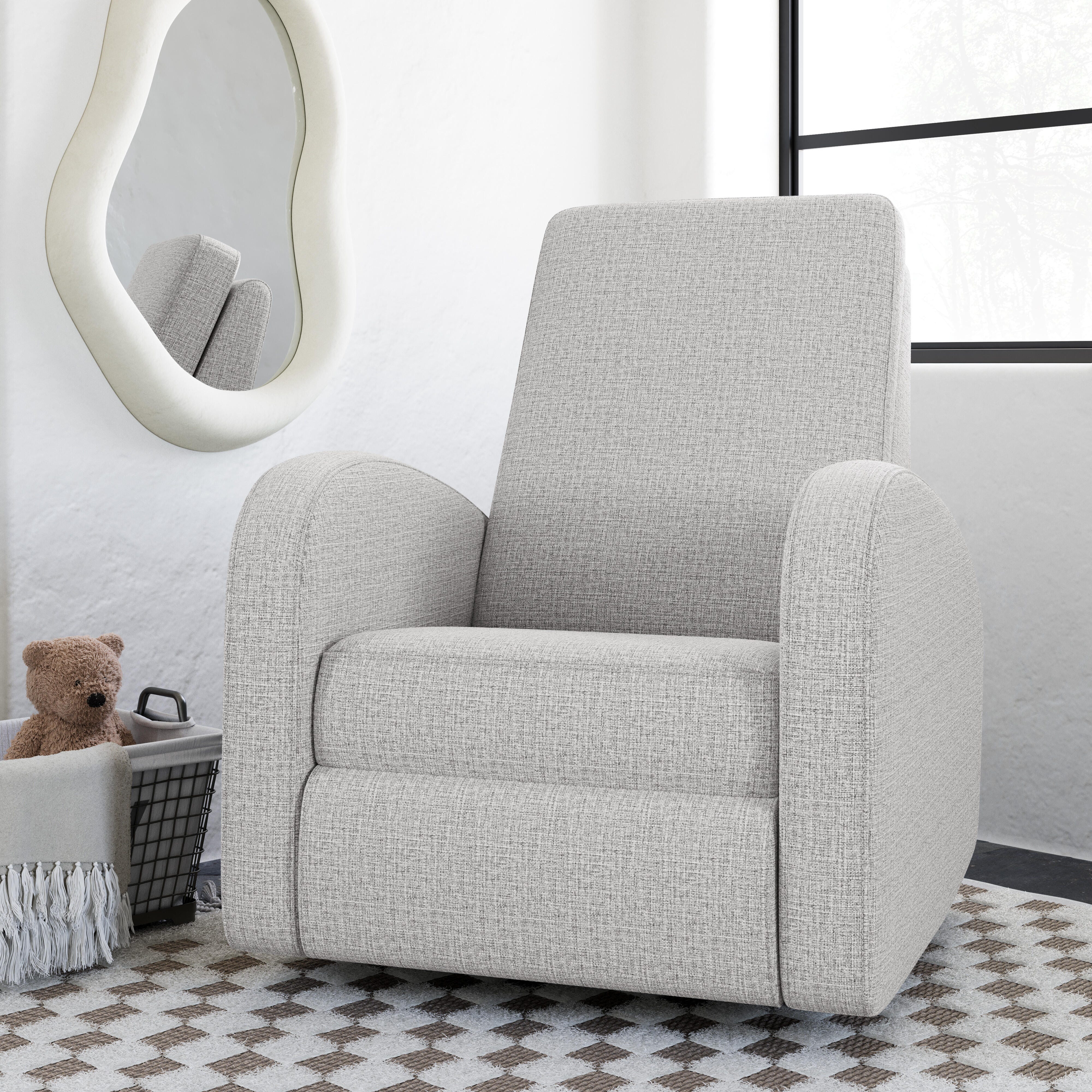 Storkcraft Santa Monica Power Recliner, Steel Basketweave, large