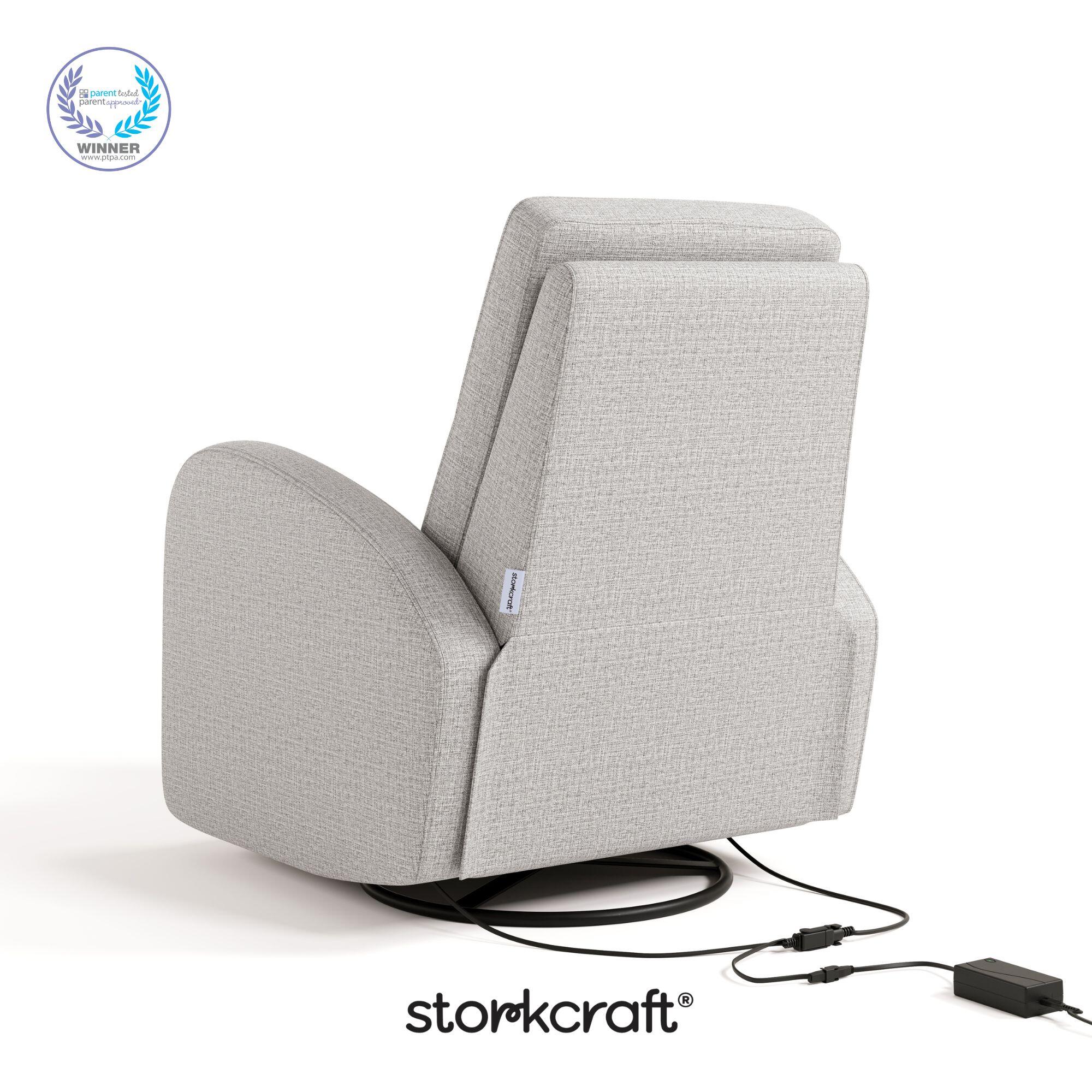 Storkcraft Santa Monica Power Recliner, Steel Basketweave, large
