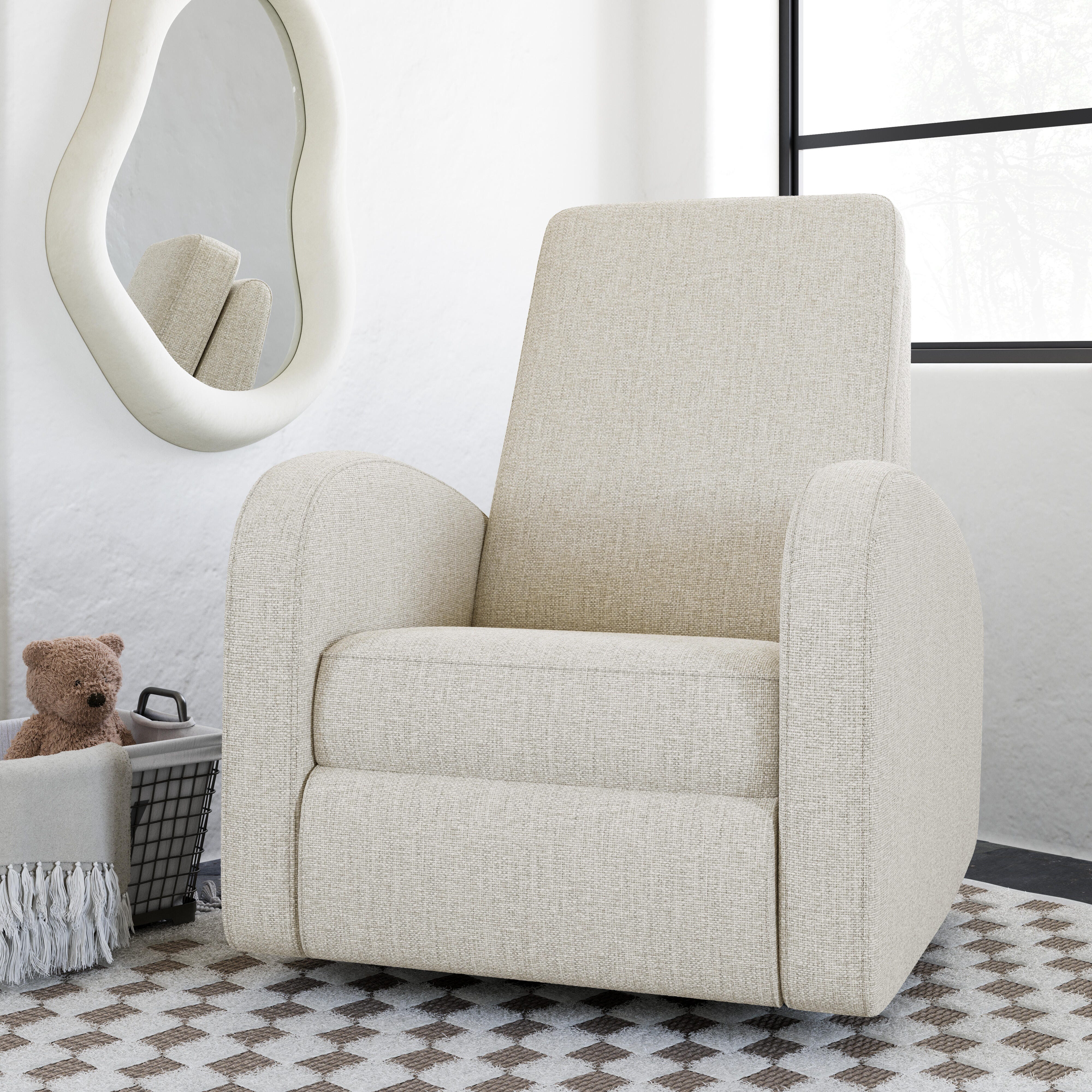 Storkcraft Santa Monica Power Recliner, Dune Basketweave, large