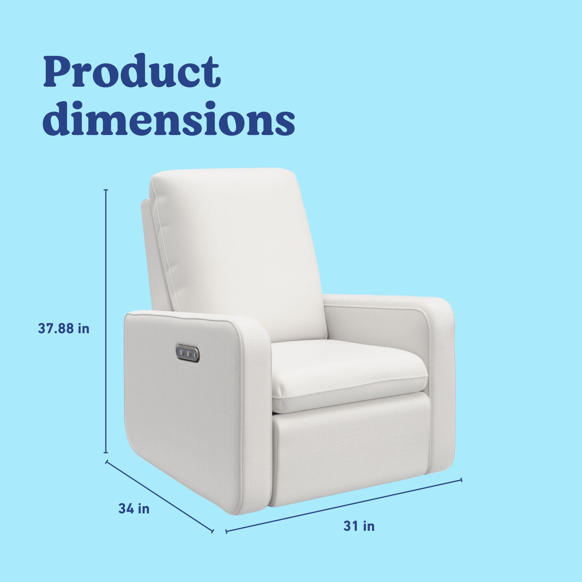 Graco Teddi Power Swivel Glider Recliner, Ivory Basketweave, large