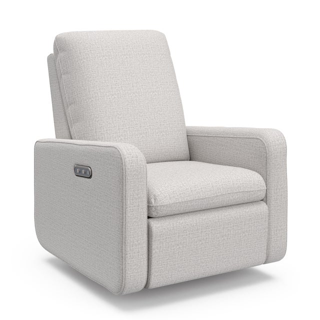 Graco Teddi Power Swivel Glider Recliner, Steel Basketweave
