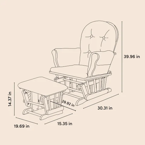 Storkcraft Hoop Glider and Ottoman | Ashley Storkcraft Hoop Glider and Ottoman | Ashley