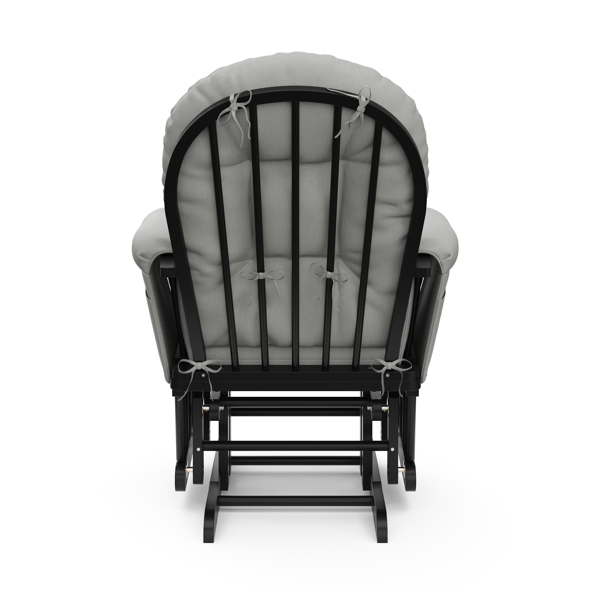 Storkcraft Hoop Glider and Ottoman, Black/Light Gray, large