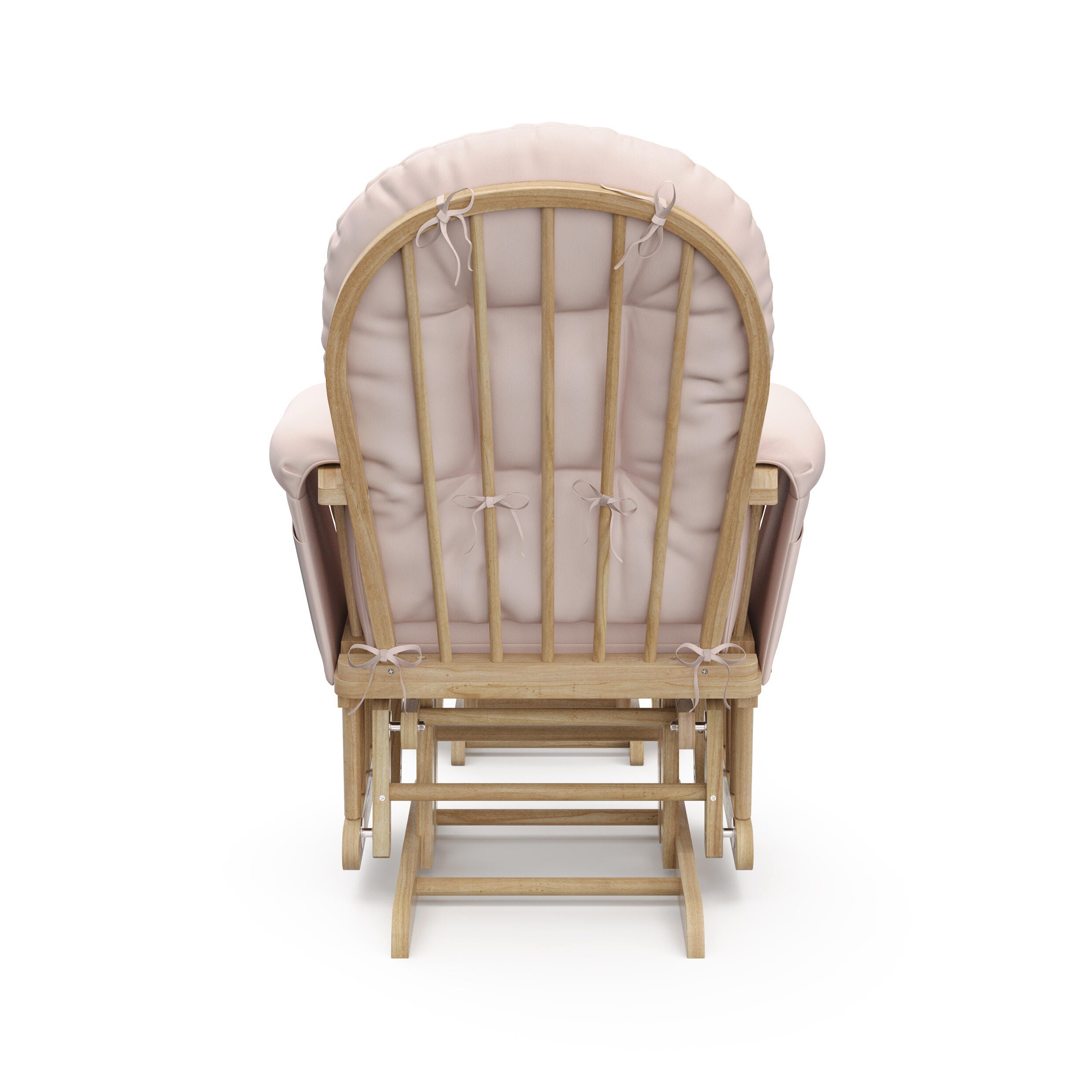 Storkcraft Hoop Glider and Ottoman, Natural/Pink, large