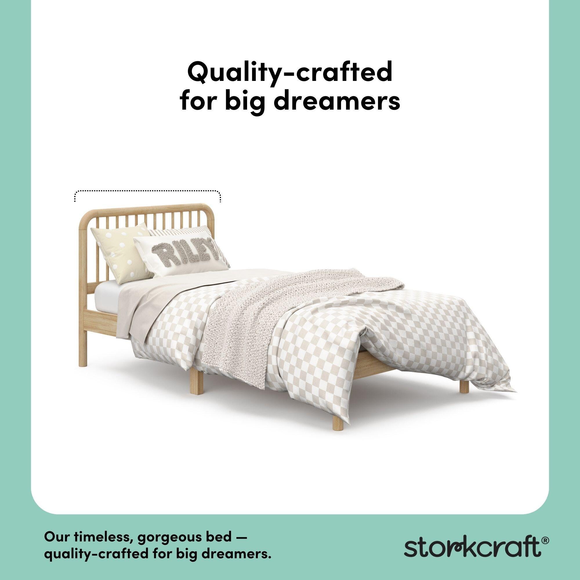 Storkcraft Next Porto Twin Bed, Natural, large