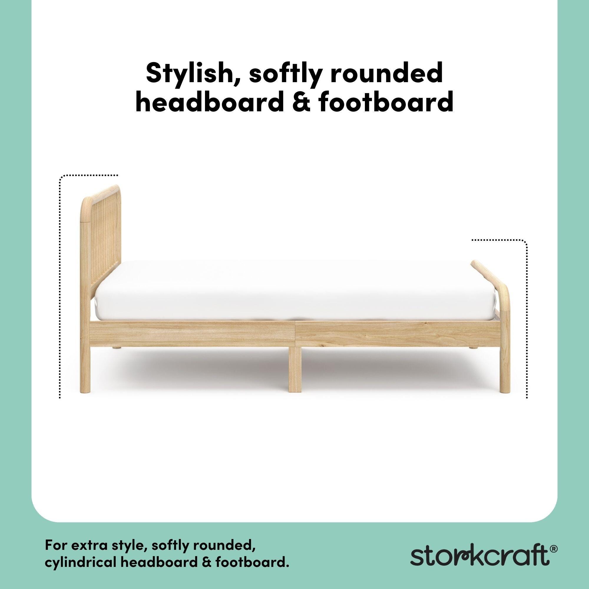 Storkcraft Next Porto Twin Bed, Natural, large