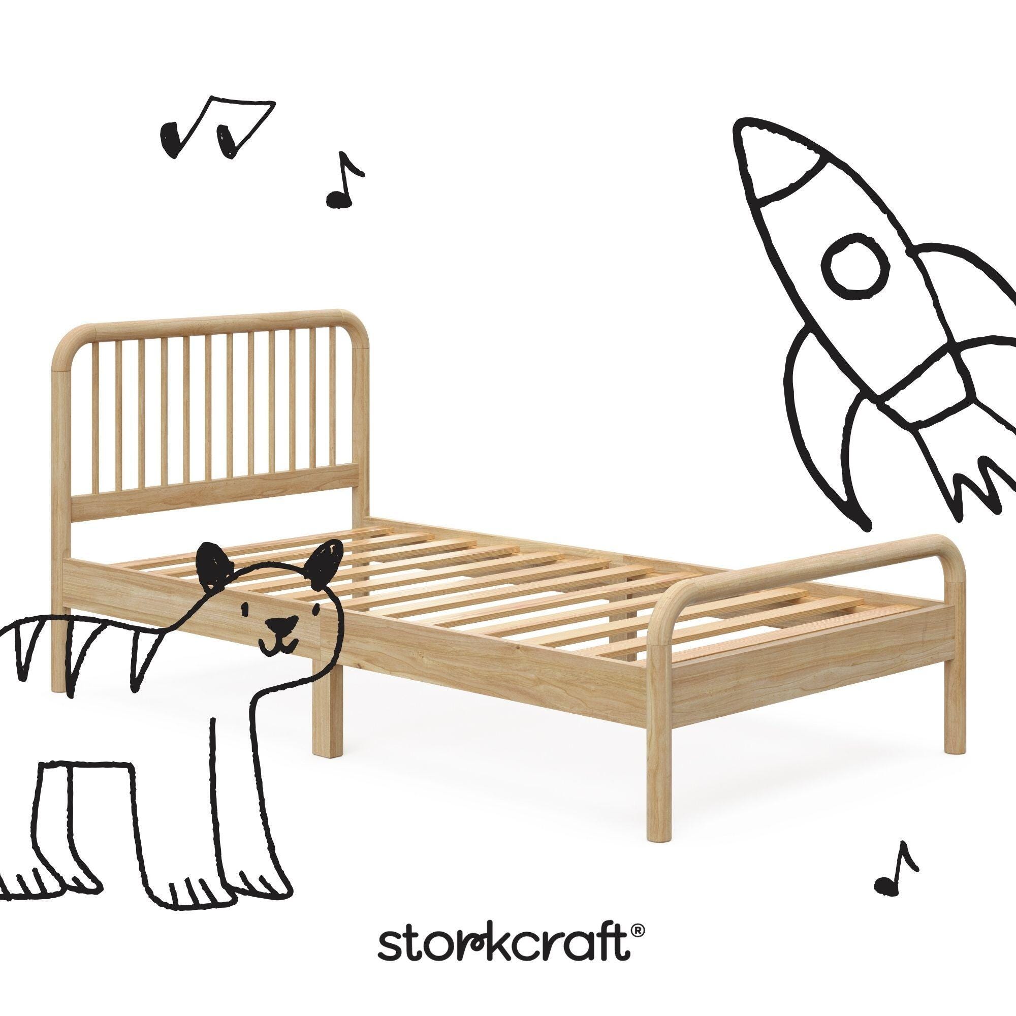 Storkcraft Next Porto Twin Bed, Natural, large
