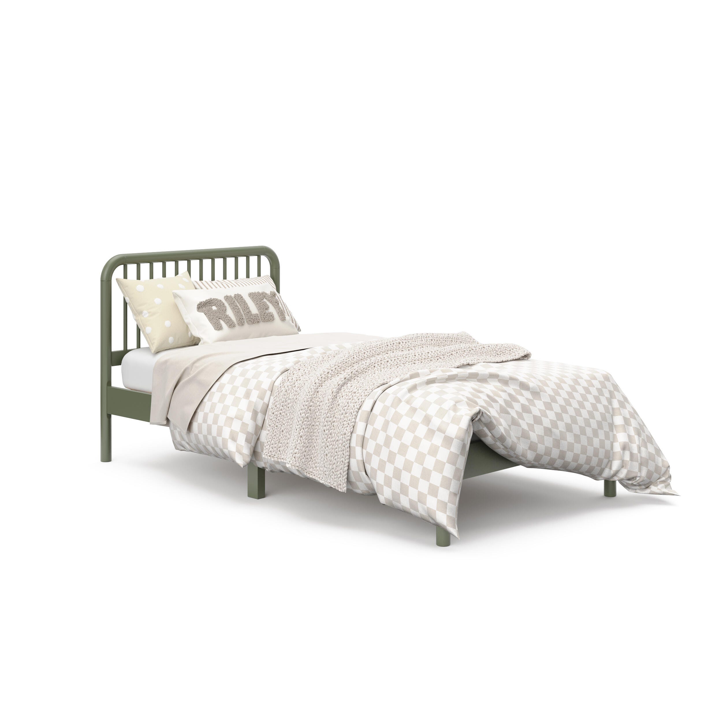 Storkcraft Next Porto Twin Bed, Olive, large