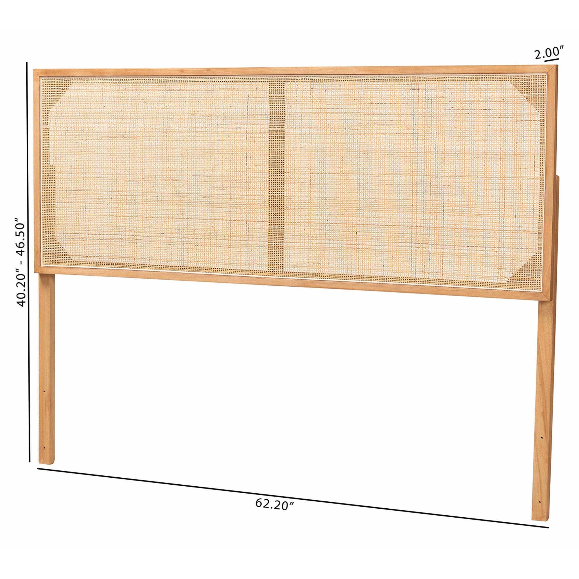 bali & pari Aurelia Queen Panel Headboard, Natural, large