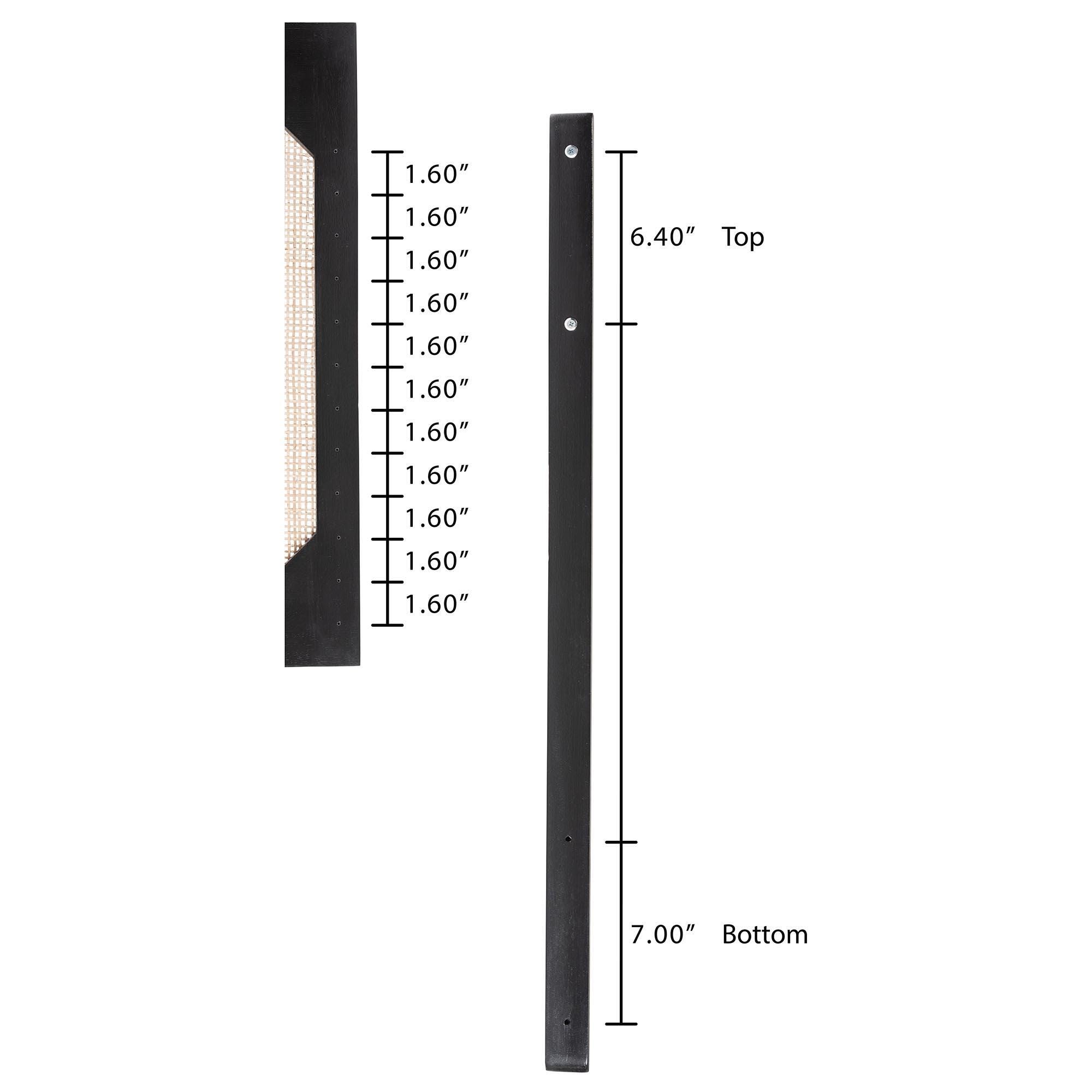 bali & pari Lainer Queen Panel Headboard, Black/Natural, large