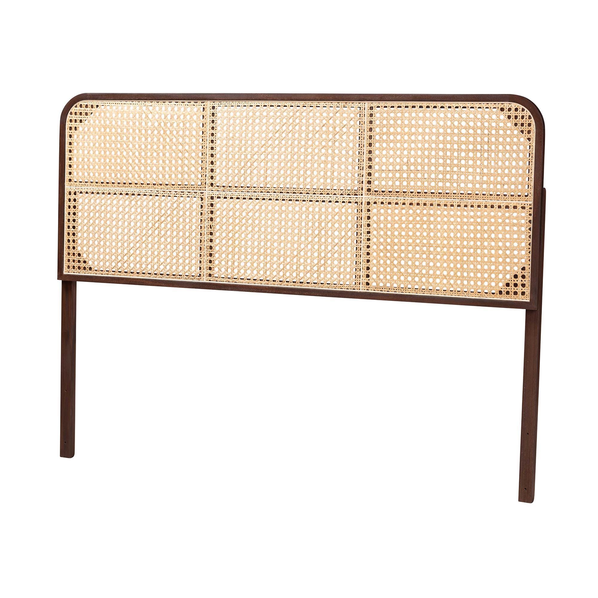 bali & pari Lainer Queen Panel Headboard, Dark Brown/Natural, large