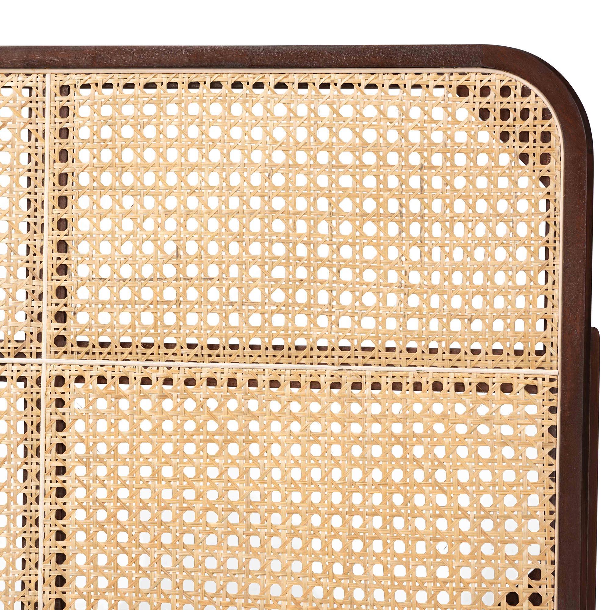 bali & pari Lainer Queen Panel Headboard, Dark Brown/Natural, large