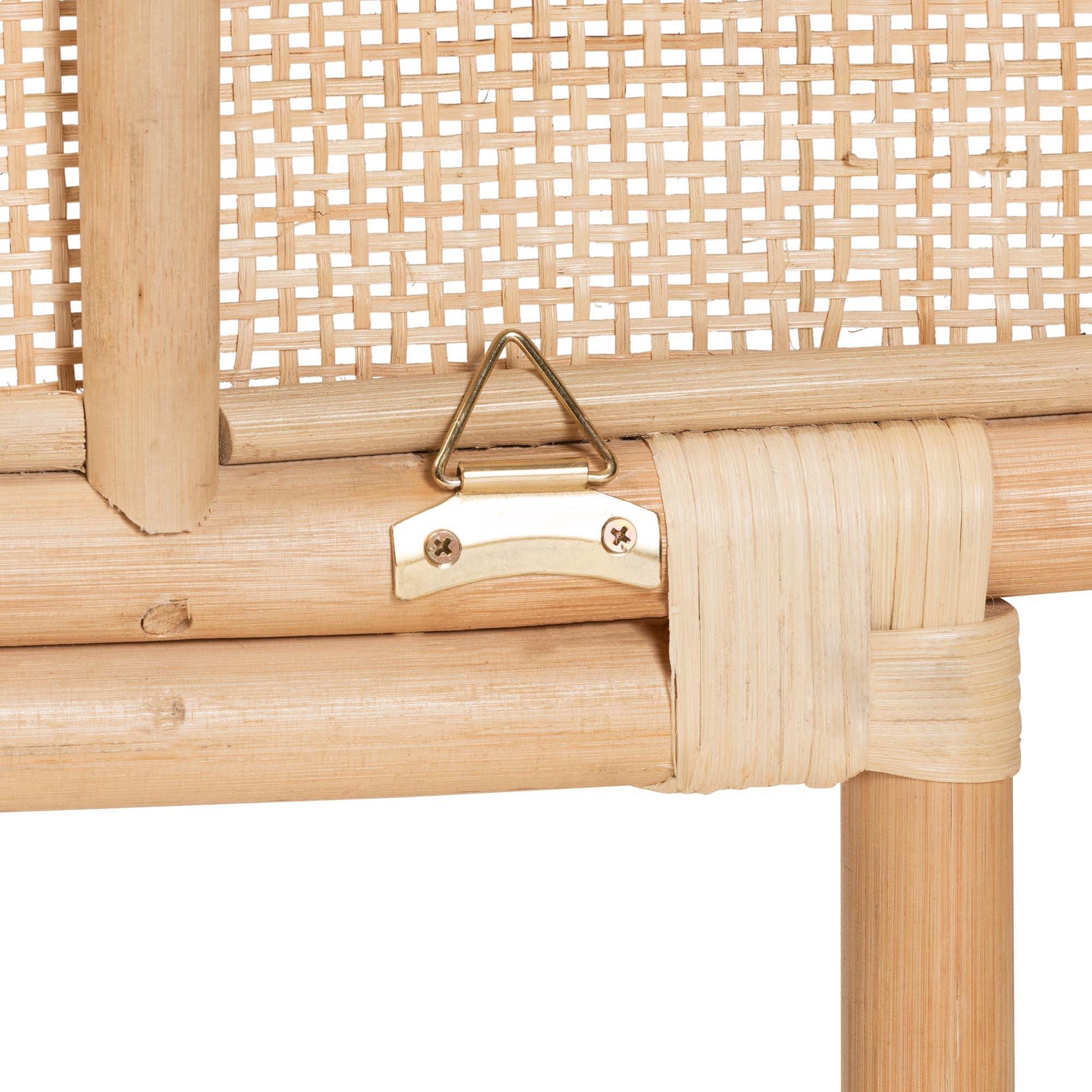 bali & pari Reegan Queen Standalone Panel Headboard, Natural, large