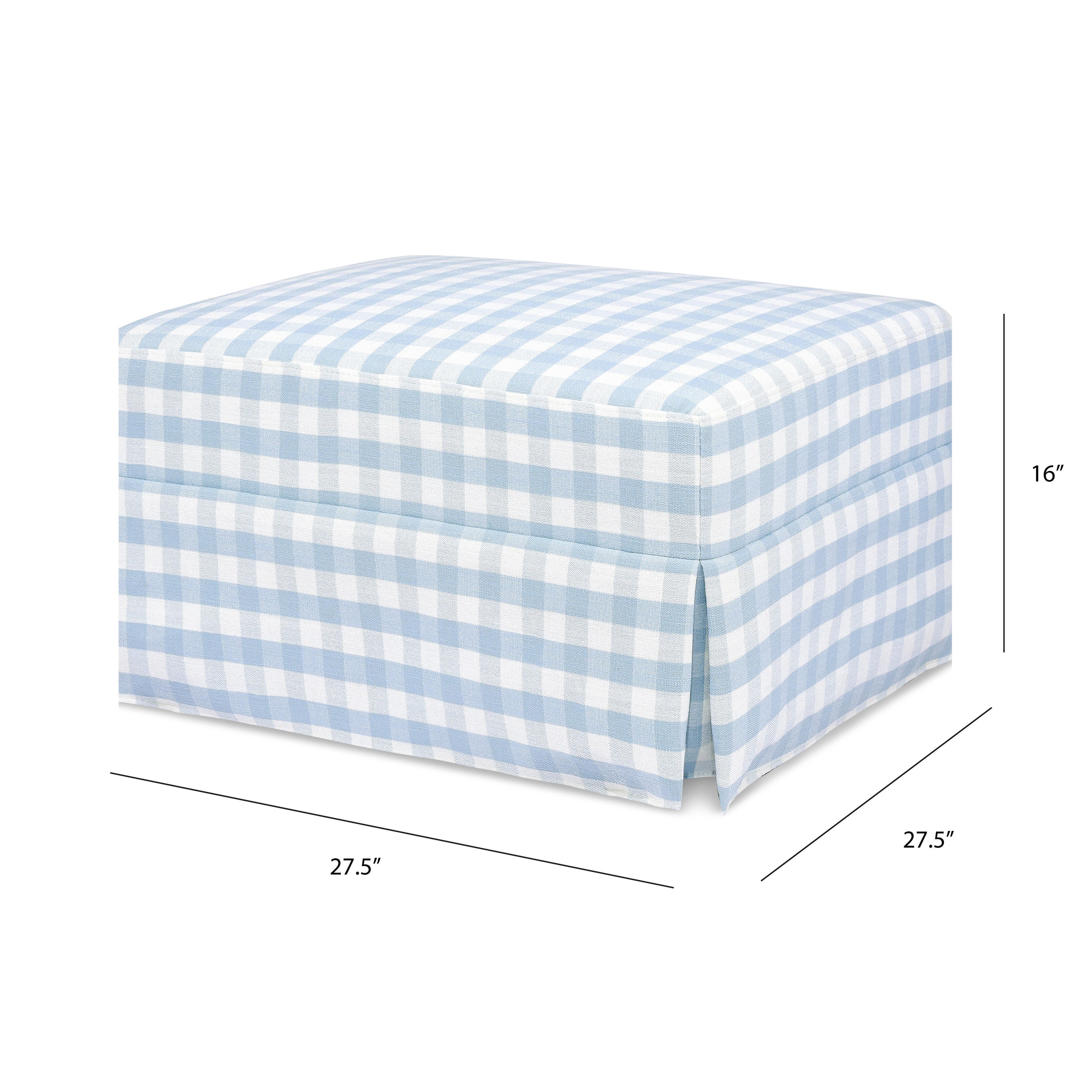 Namesake Crawford Gliding Ottoman, Blue, large