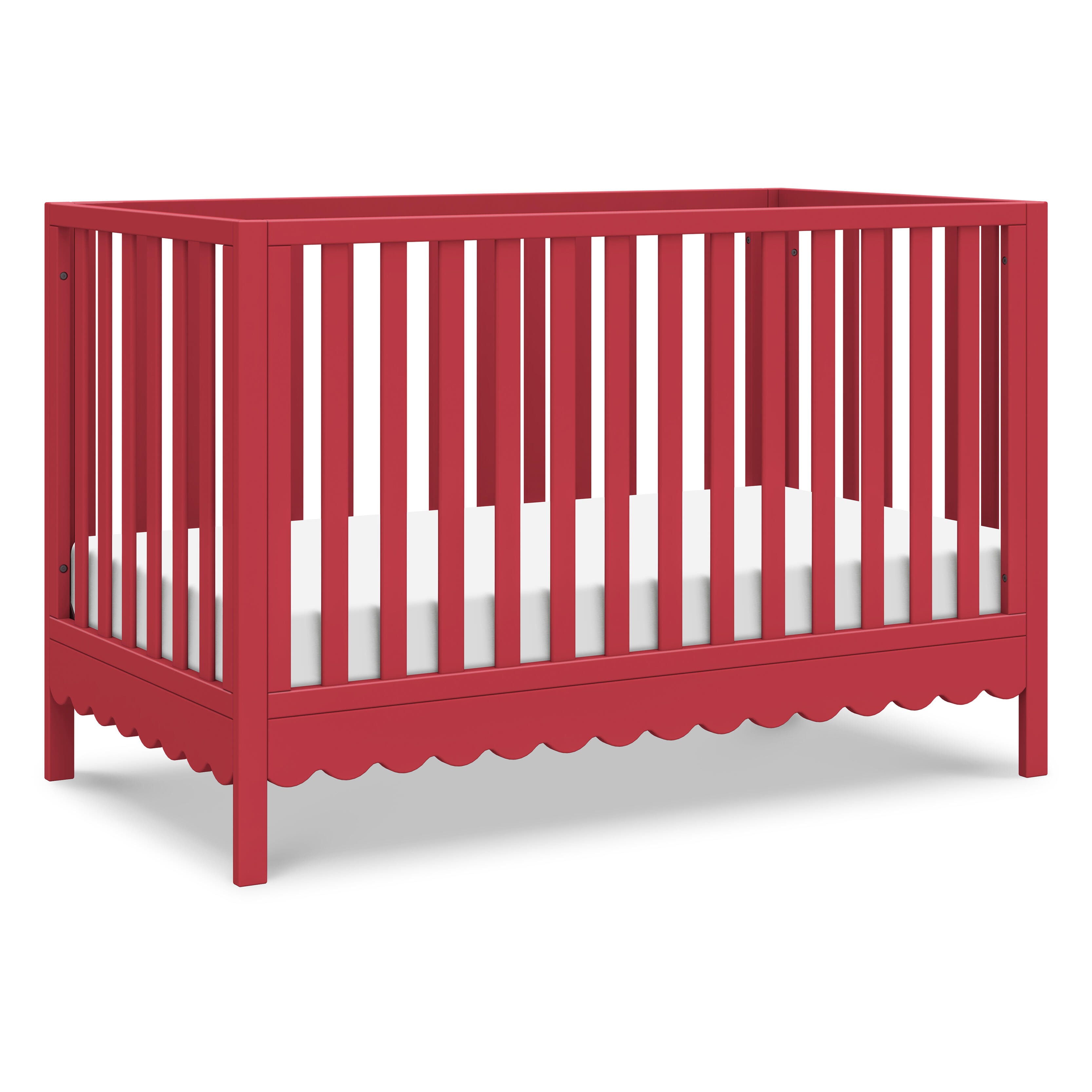 daVinci Sammy Scallop 4-in-1  Convertible Crib, Strawberry Red, large