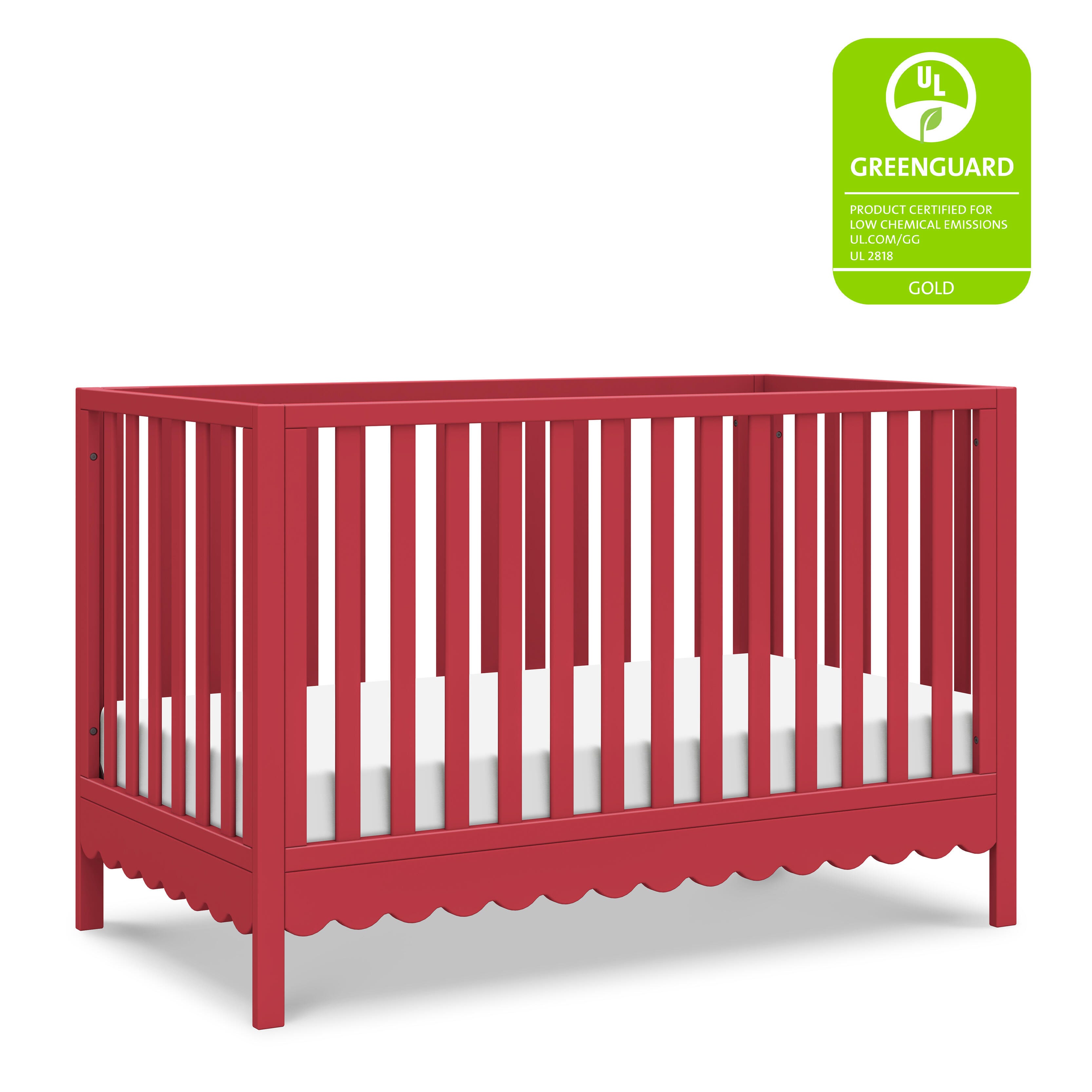 daVinci Sammy Scallop 4-in-1  Convertible Crib, Strawberry Red, large