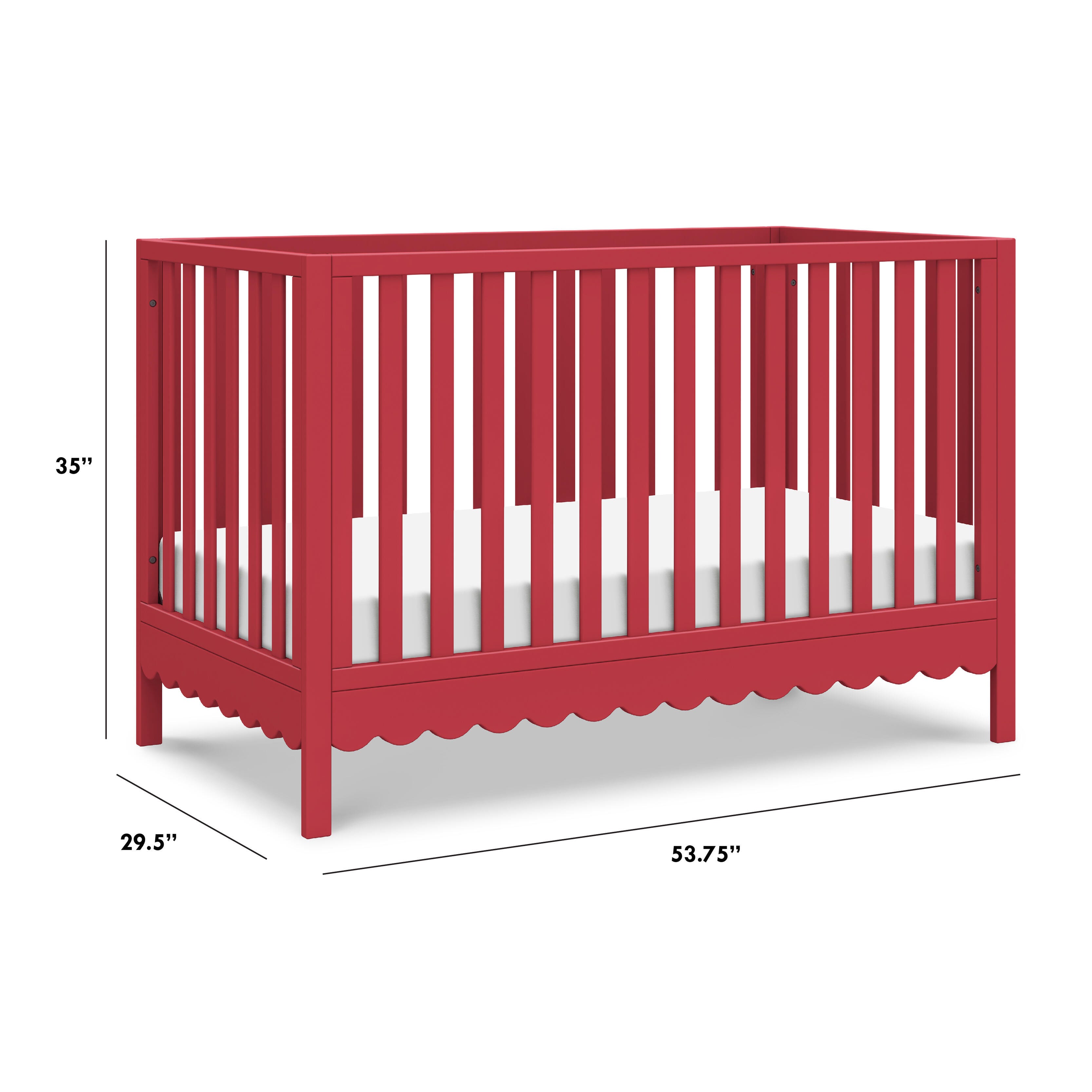 daVinci Sammy Scallop 4-in-1  Convertible Crib, Strawberry Red, large